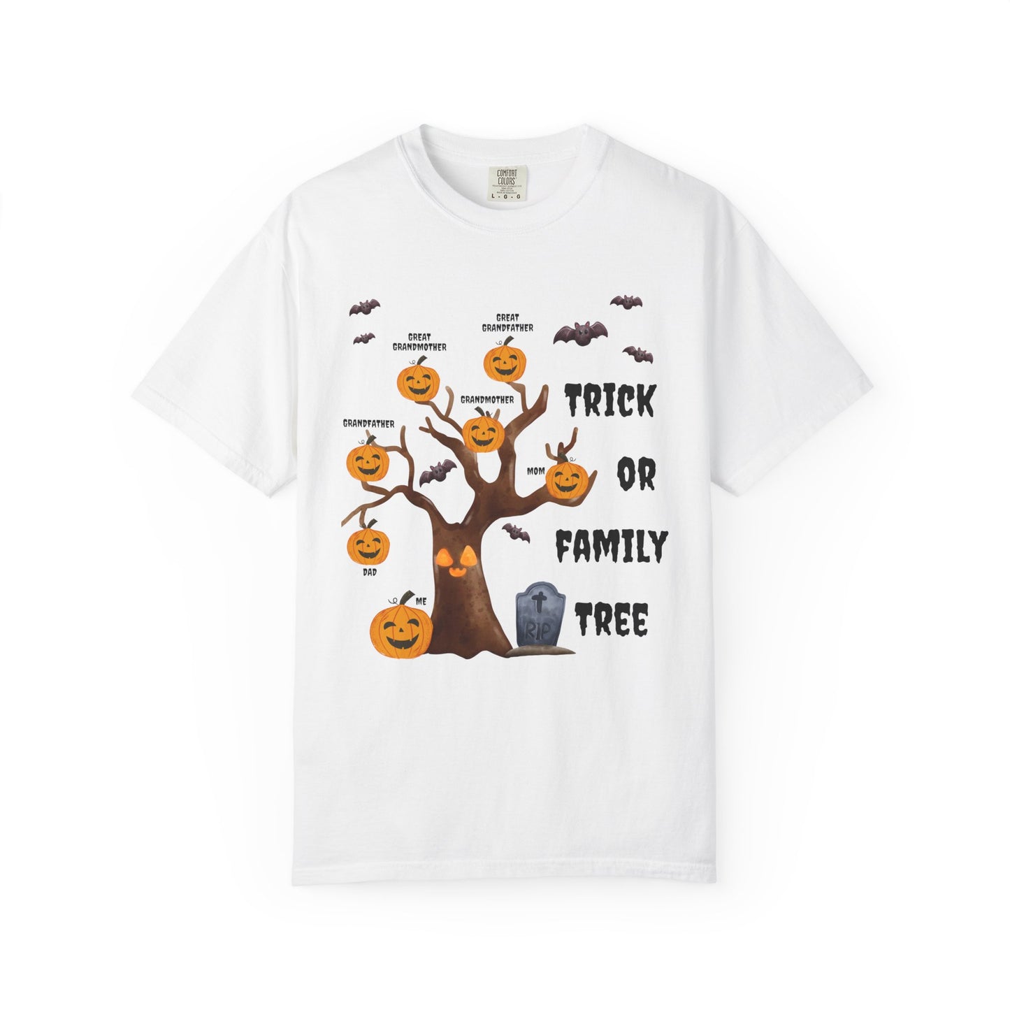 Trick or Family Tree Comfort Colors Genealogy T-Shirt Gift