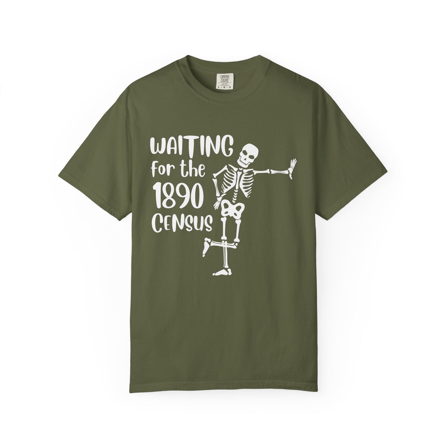 Waiting for the 1890 Census Skeleton Genealogy Shirt