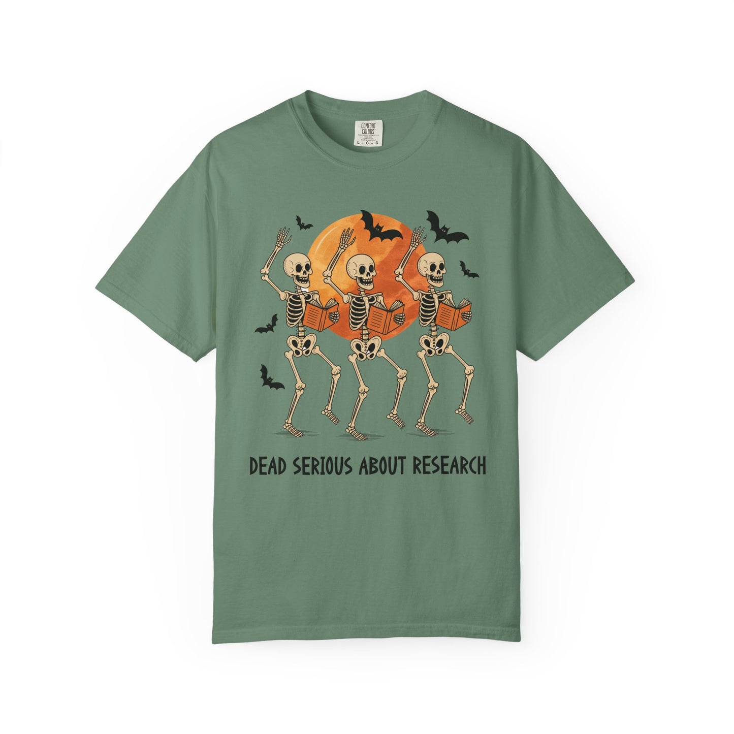 Dead Serious about Research Skeleton Halloween T-Shirt