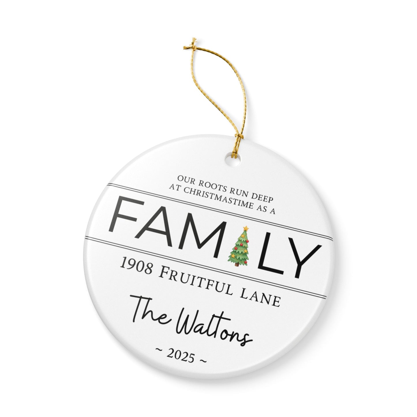 Personalized Our Roots Run Deep Christmas Ornament