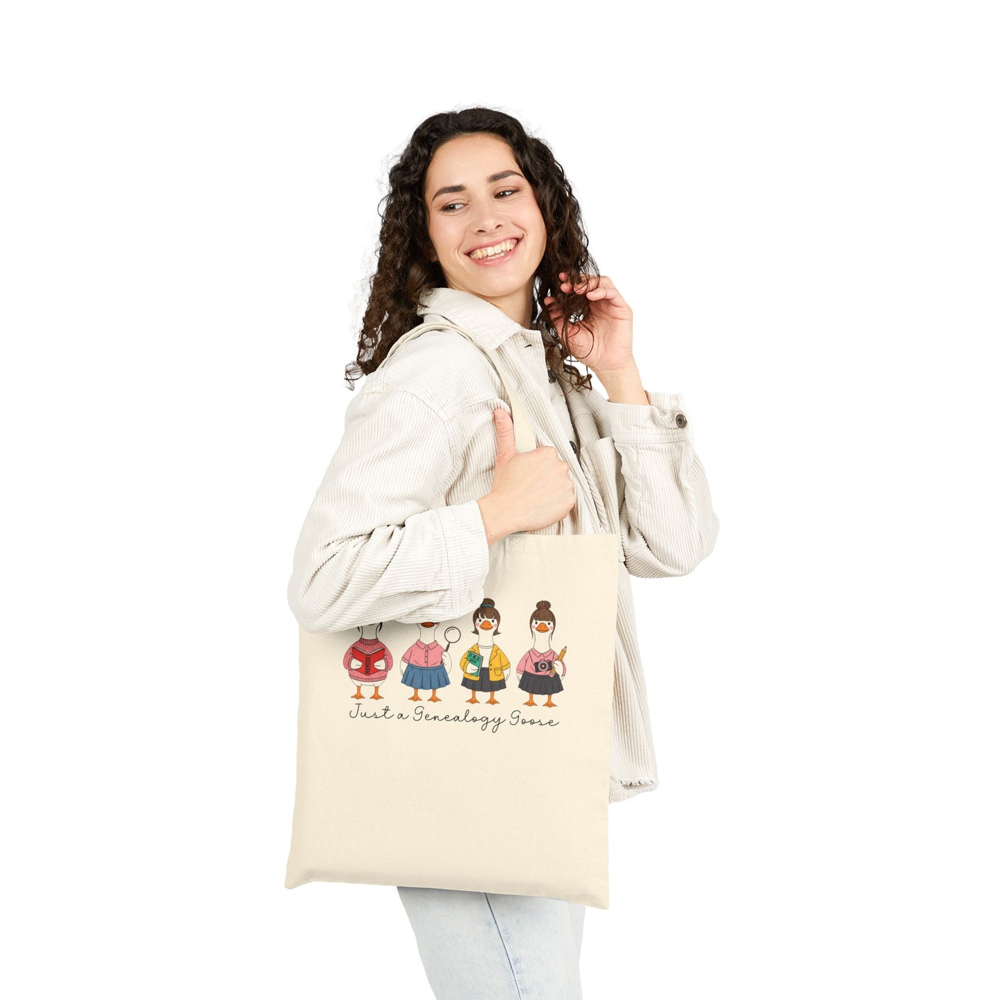 Just a Genealogy Goose Tote Bag