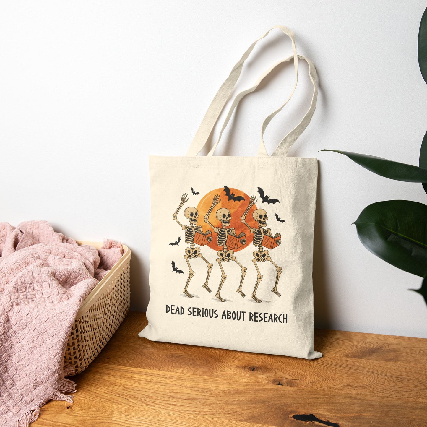 Dead Serious about Researching Tote Bag