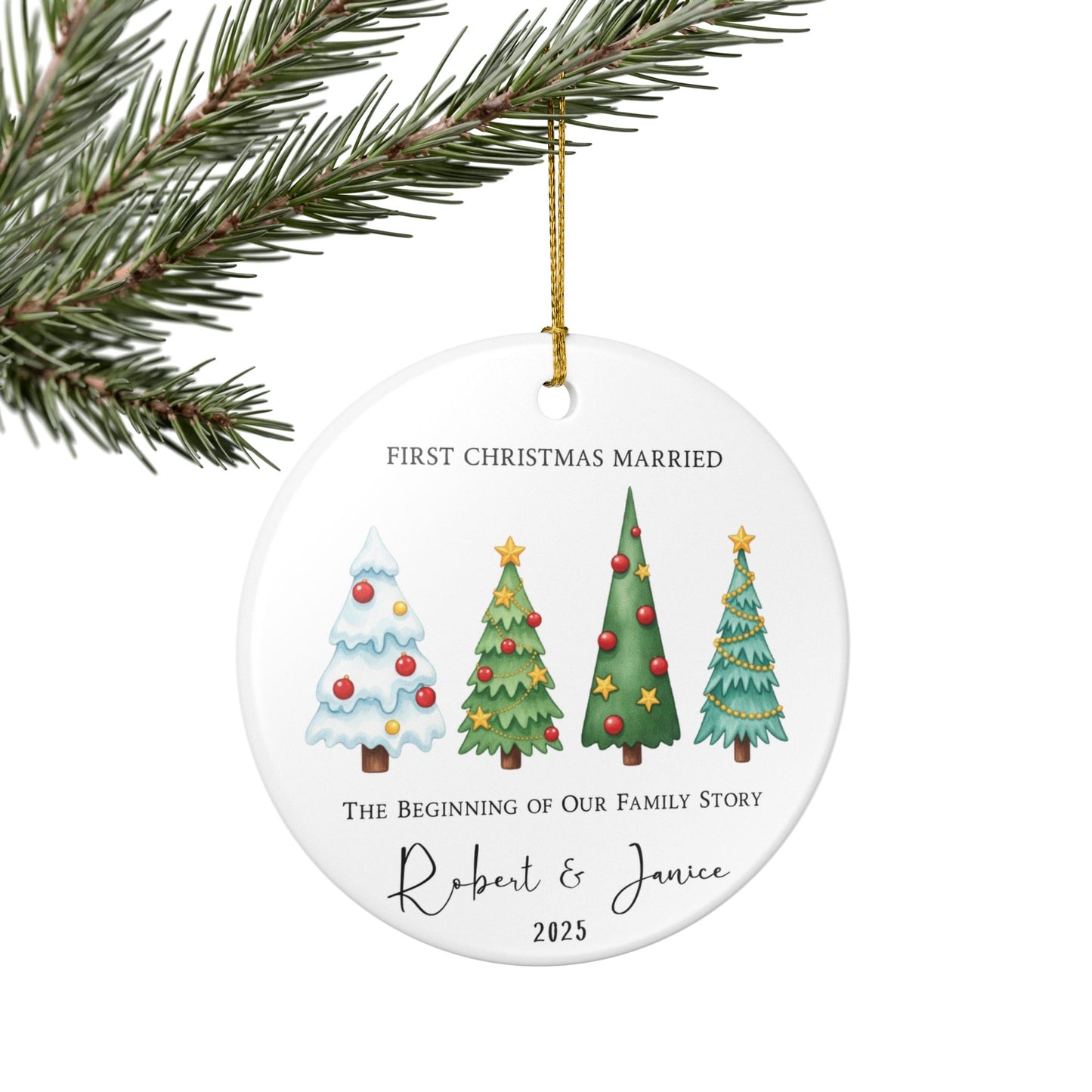 Personalized Family Christmas Tree Ornament