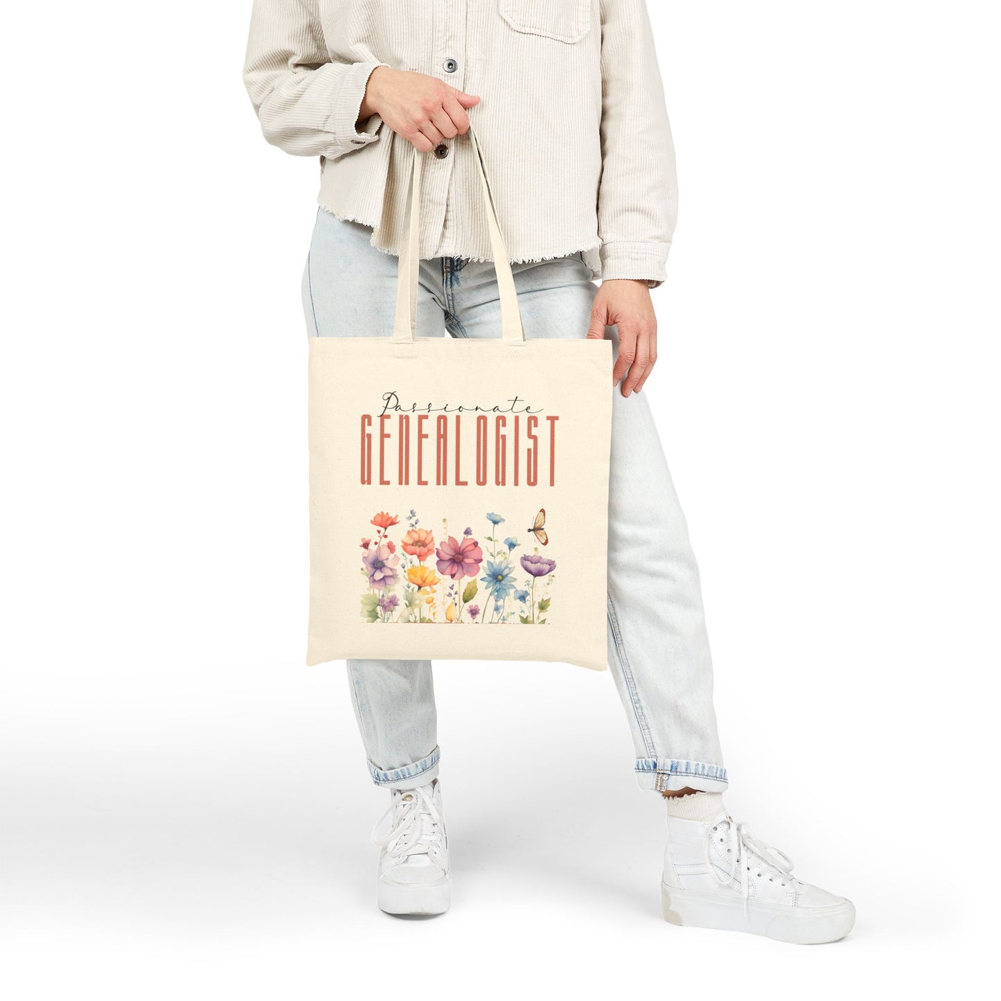 Passionate Genealogist Wildflower Tote Bag