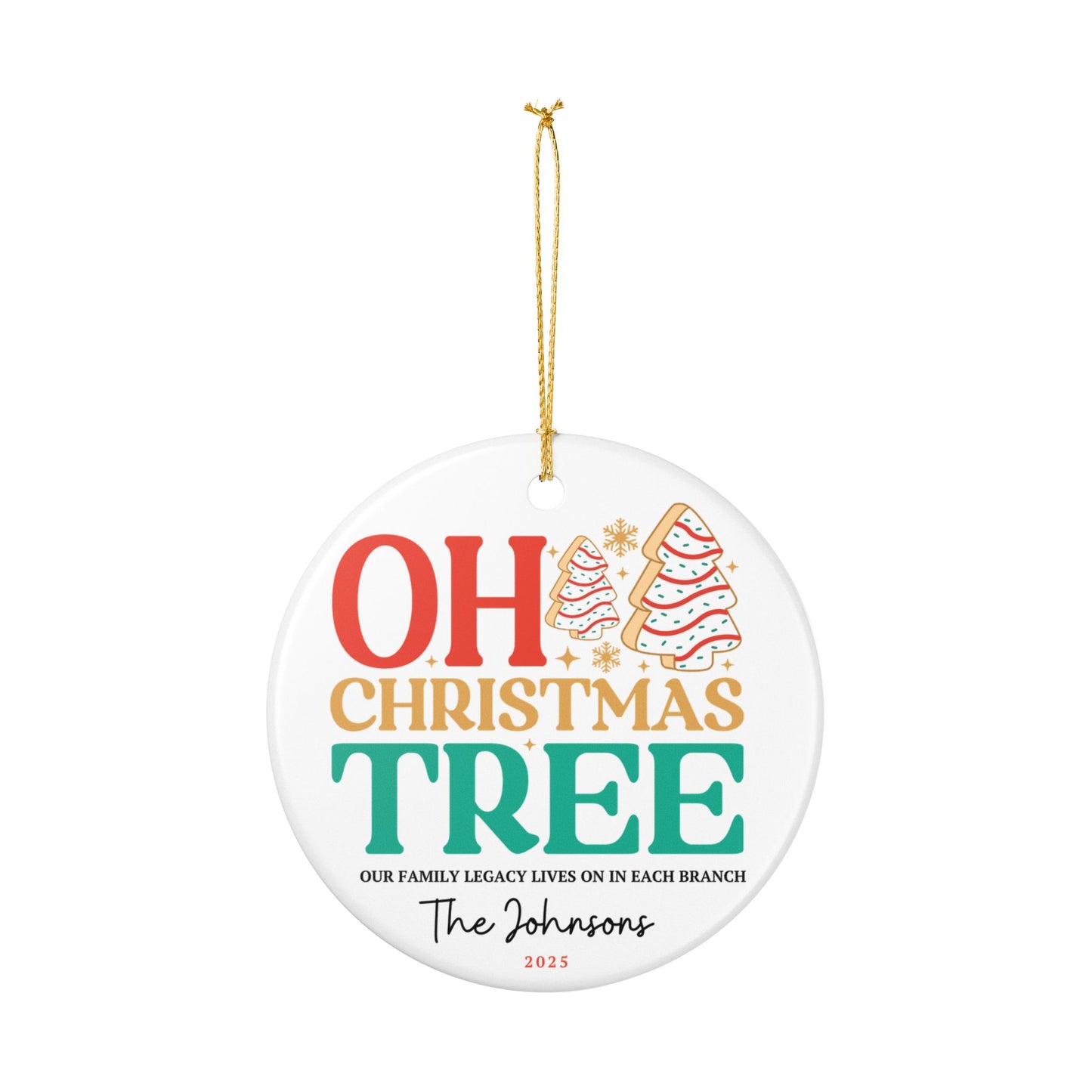 Personalized Oh Christmas Tree Family Ornament