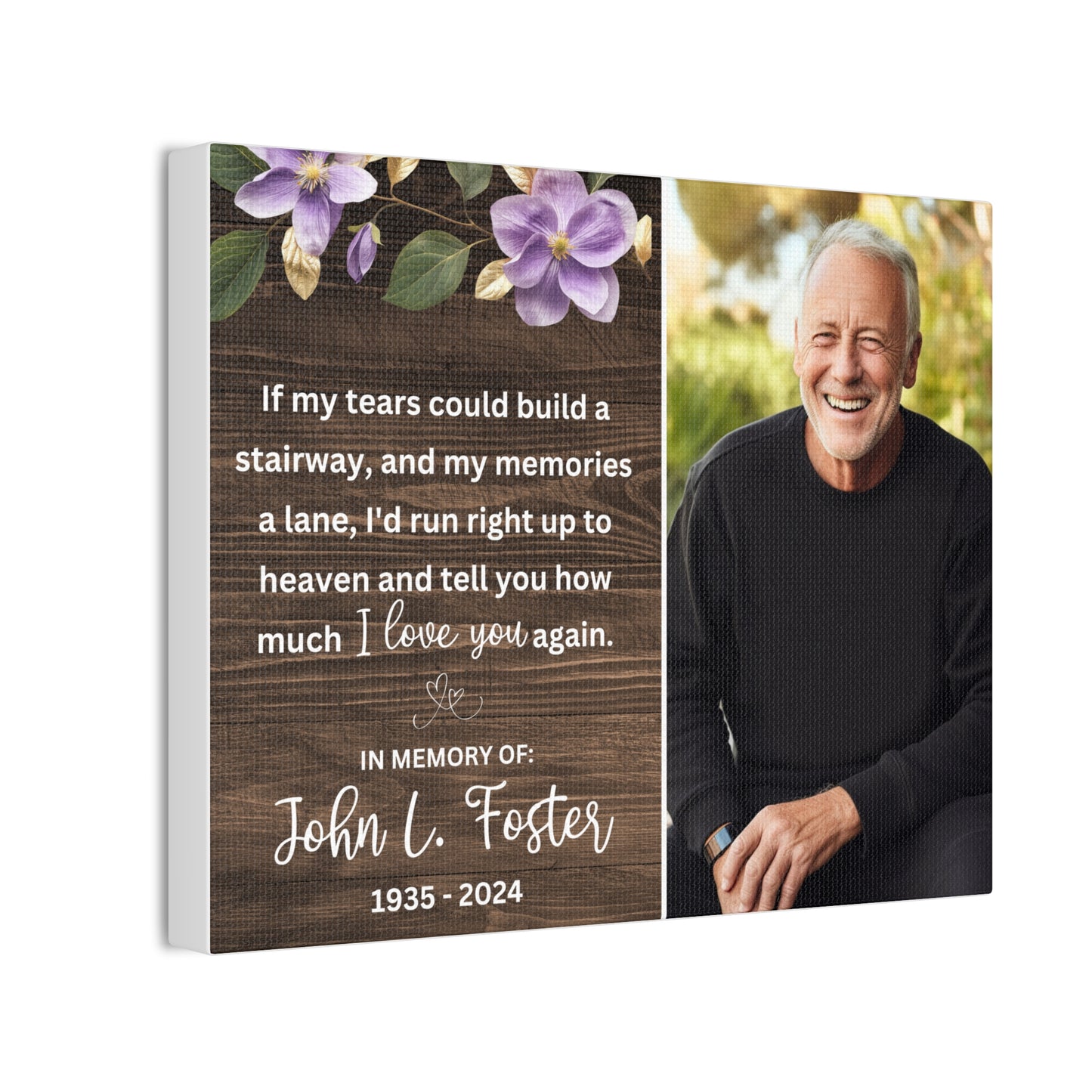 In Memory of Grandpa Custom Memorial Wall Art