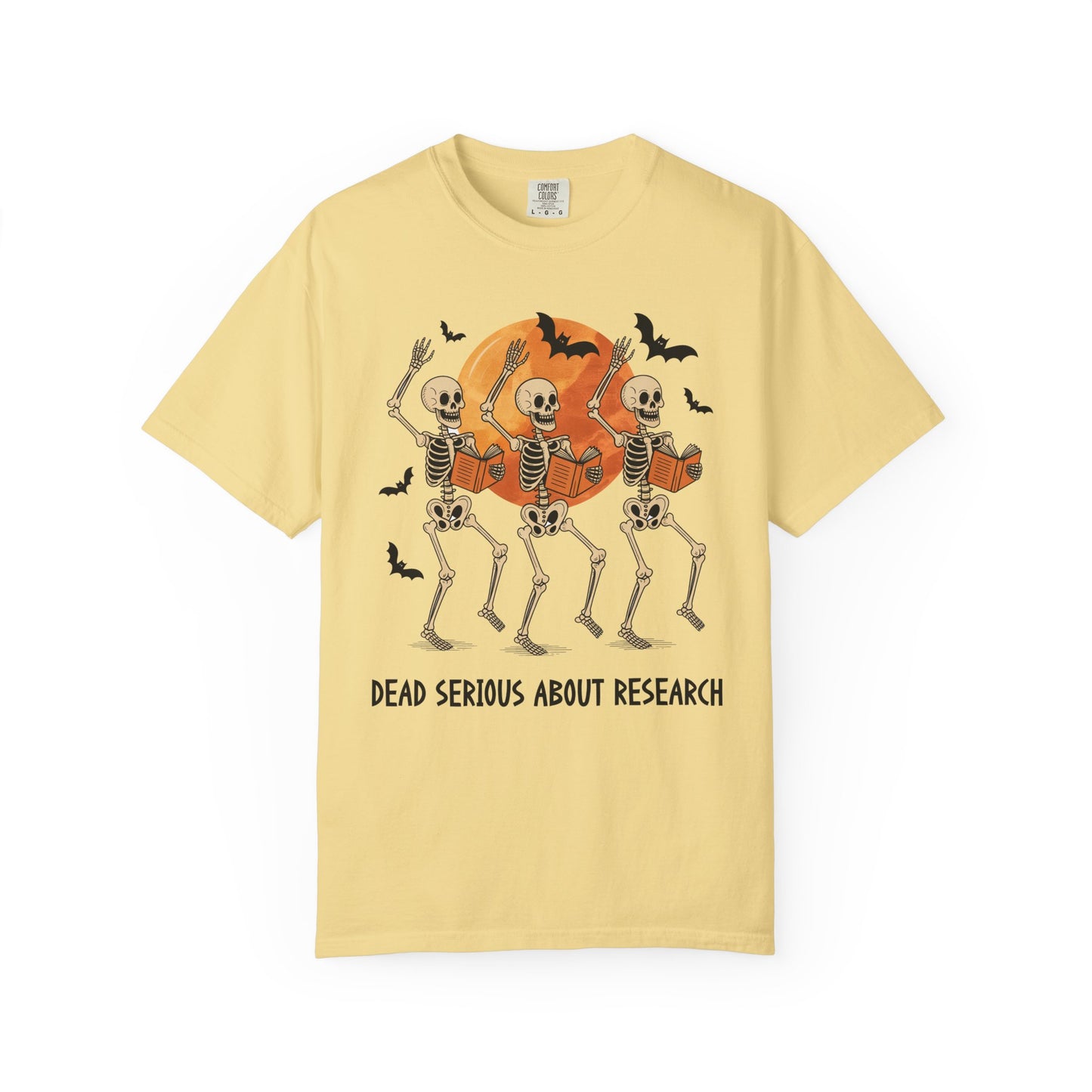 Dead Serious about Research Skeleton Halloween T-Shirt