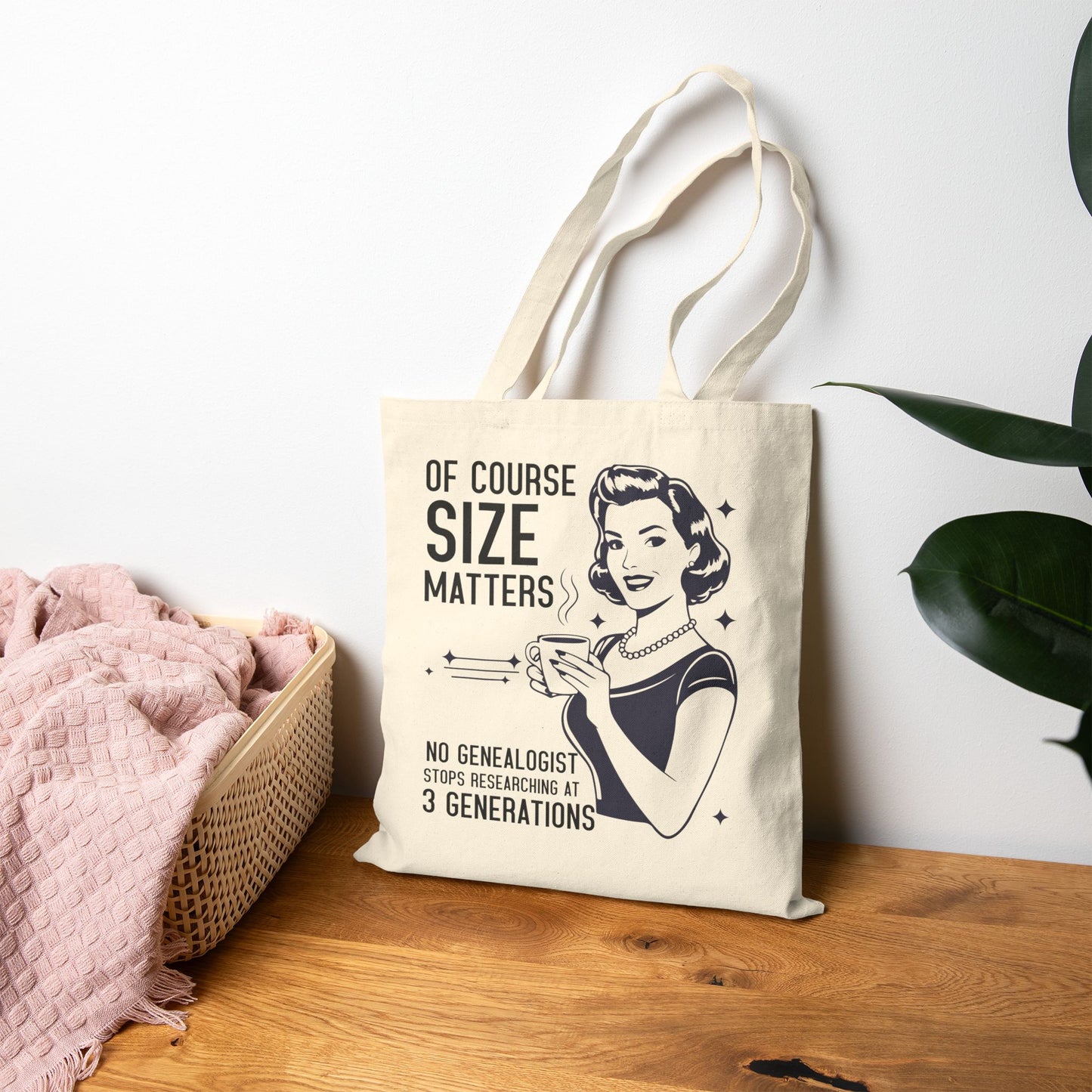 Funny Size Matters Tote Bag