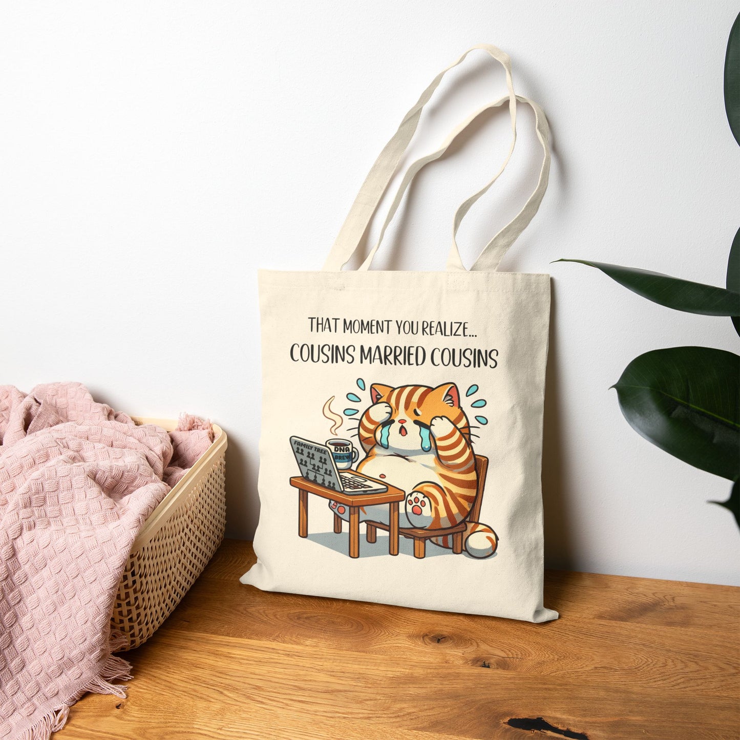 Funny Crying Cat Tote Bag