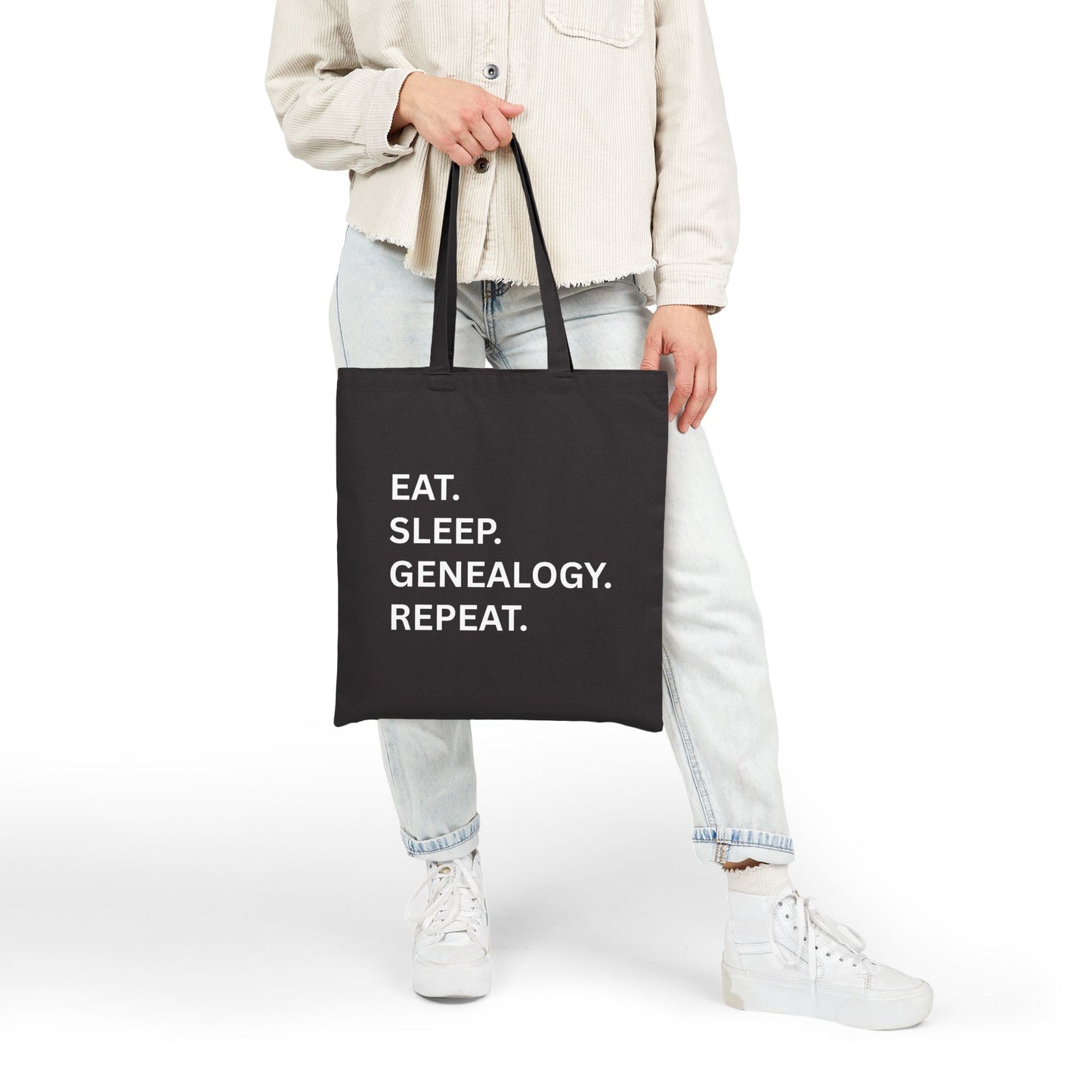 Eat Sleep Genealogy Repeat Tote Bag