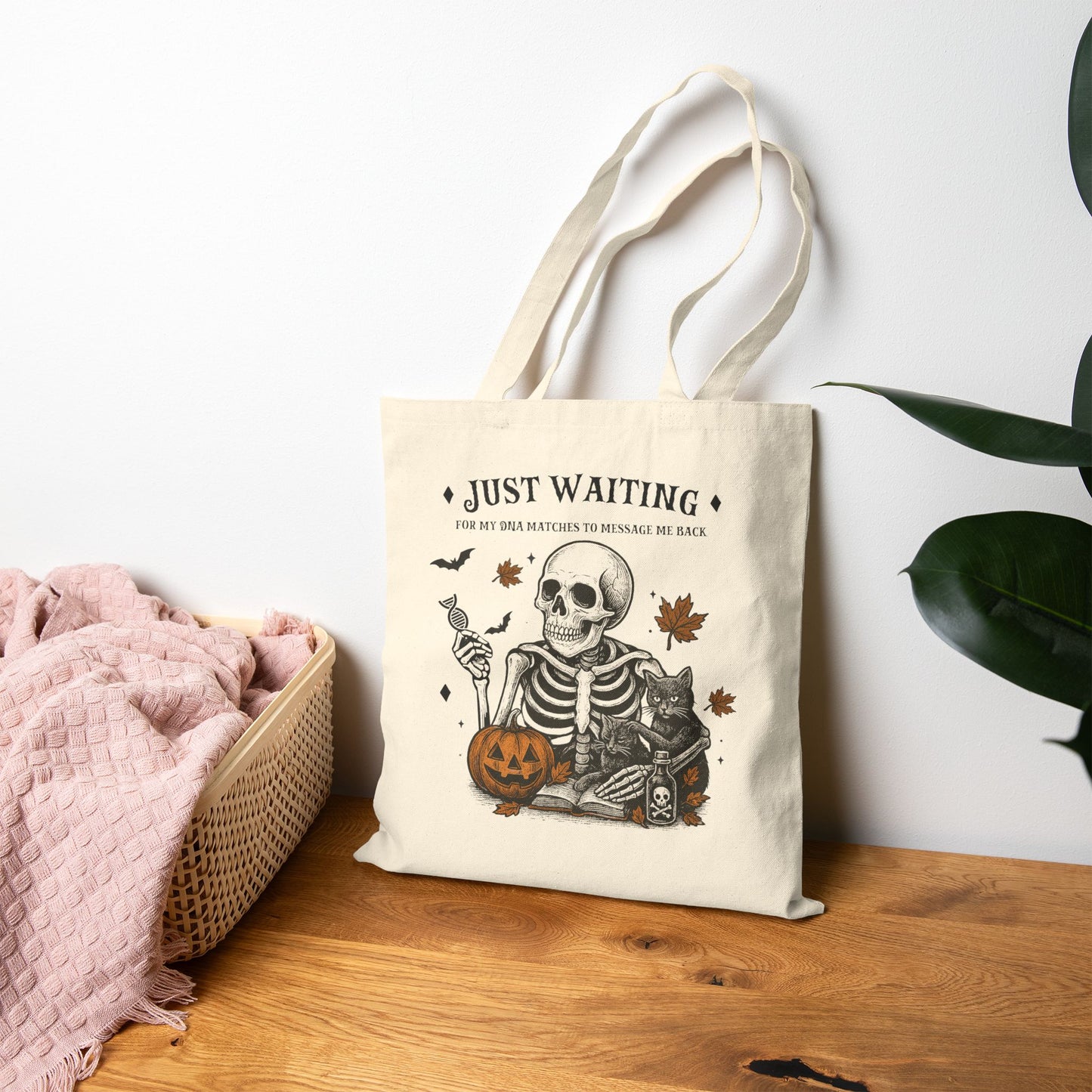 Just Waiting for DNA Matches Tote Bag