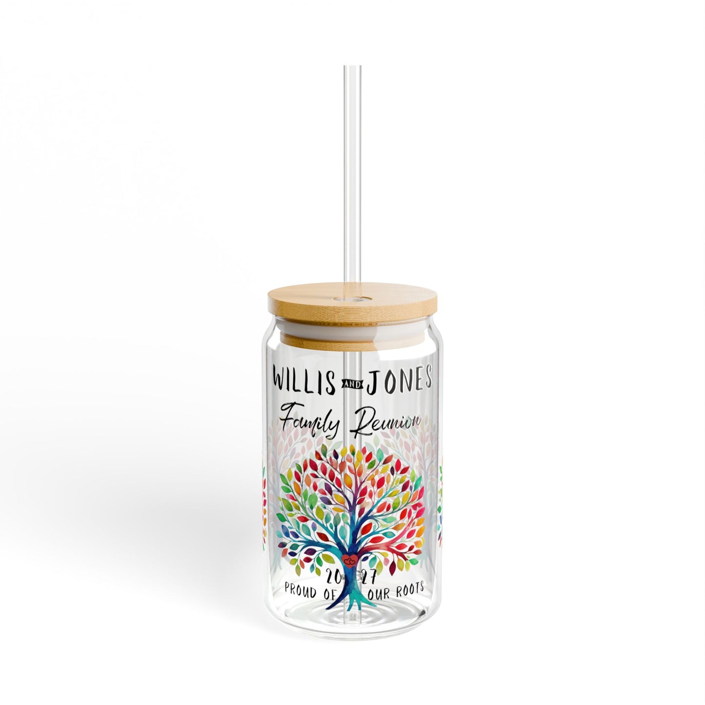 Personalized Family Reunion Glass Sipper Cup