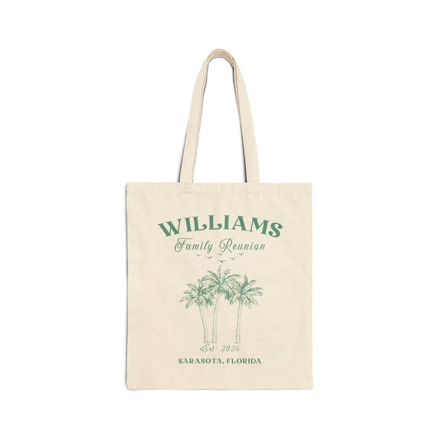 Personalized Family Reunion Tote Bag Beach Design