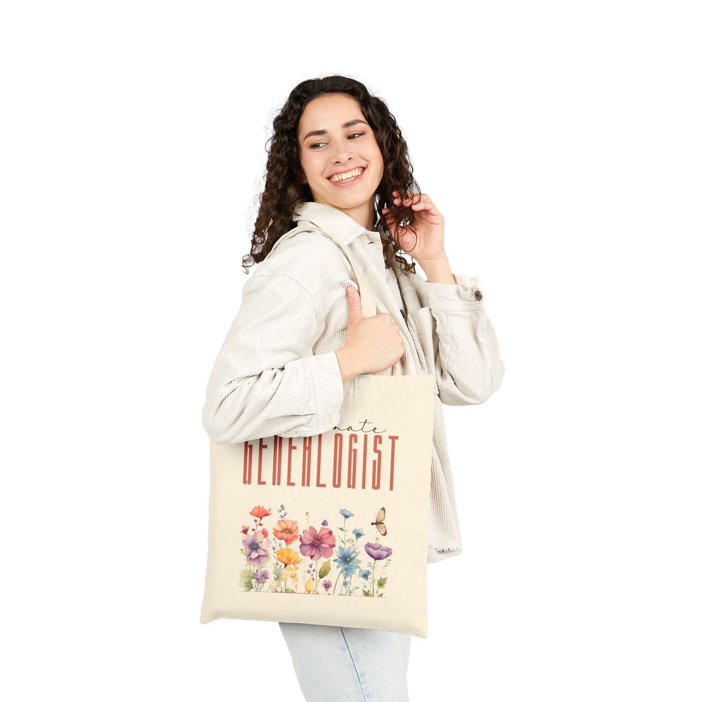 Passionate Genealogist Wildflower Tote Bag