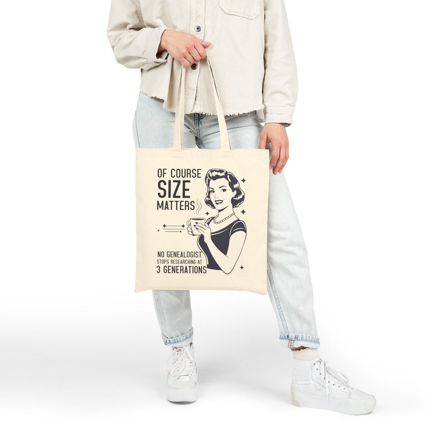 Funny Size Matters Tote Bag