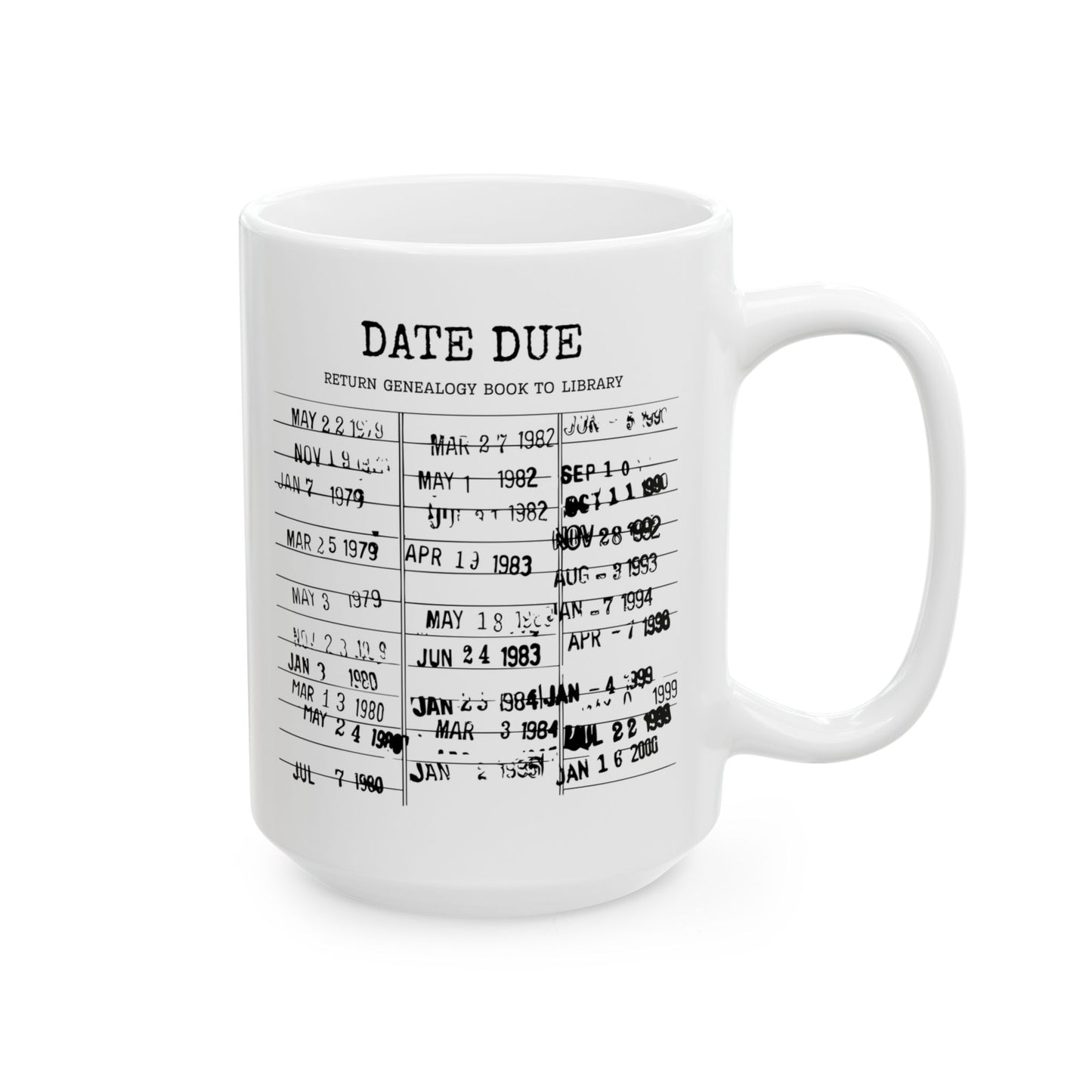Vintage Library Card Researcher Mug