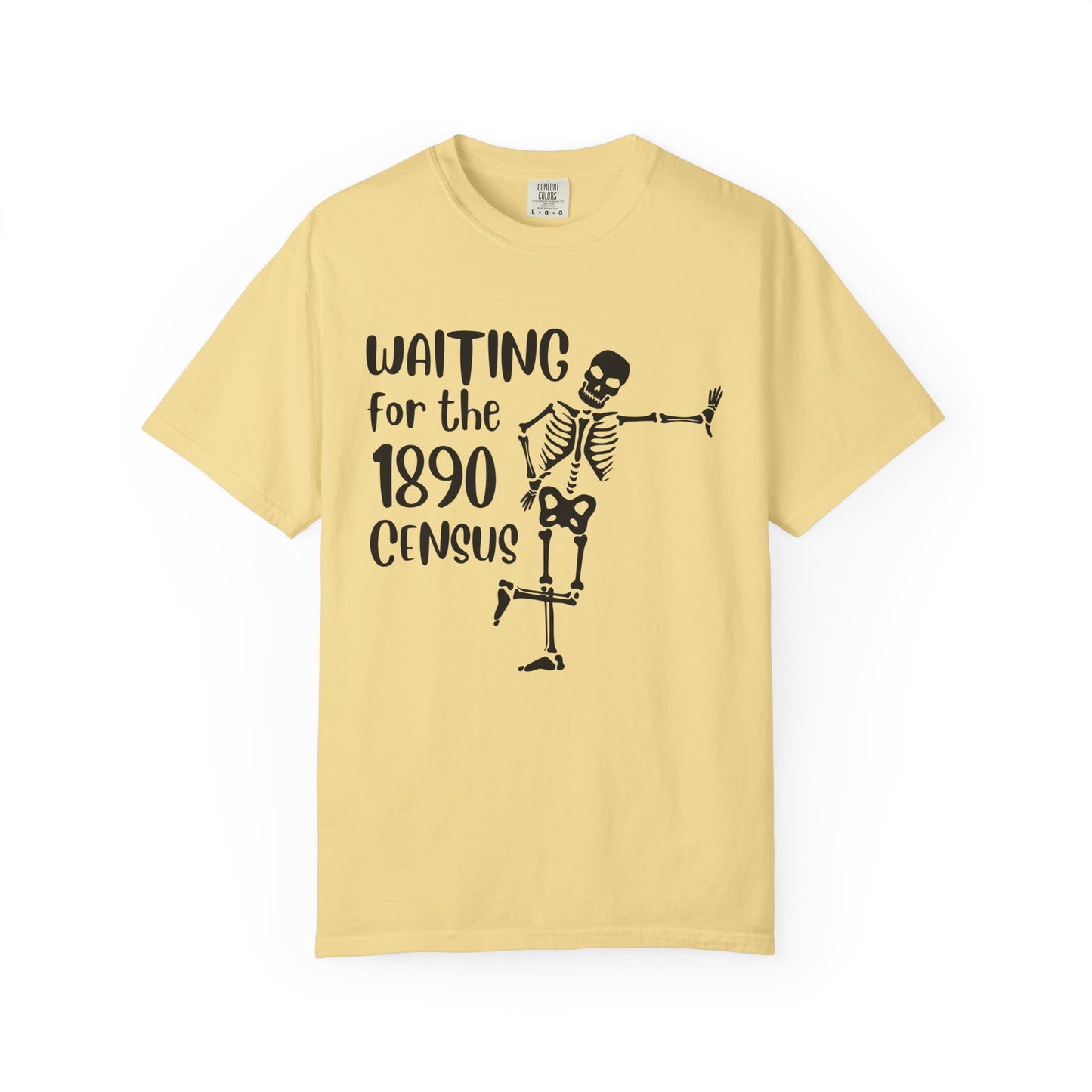 Waiting for the 1890 Census Skeleton Genealogy Shirt