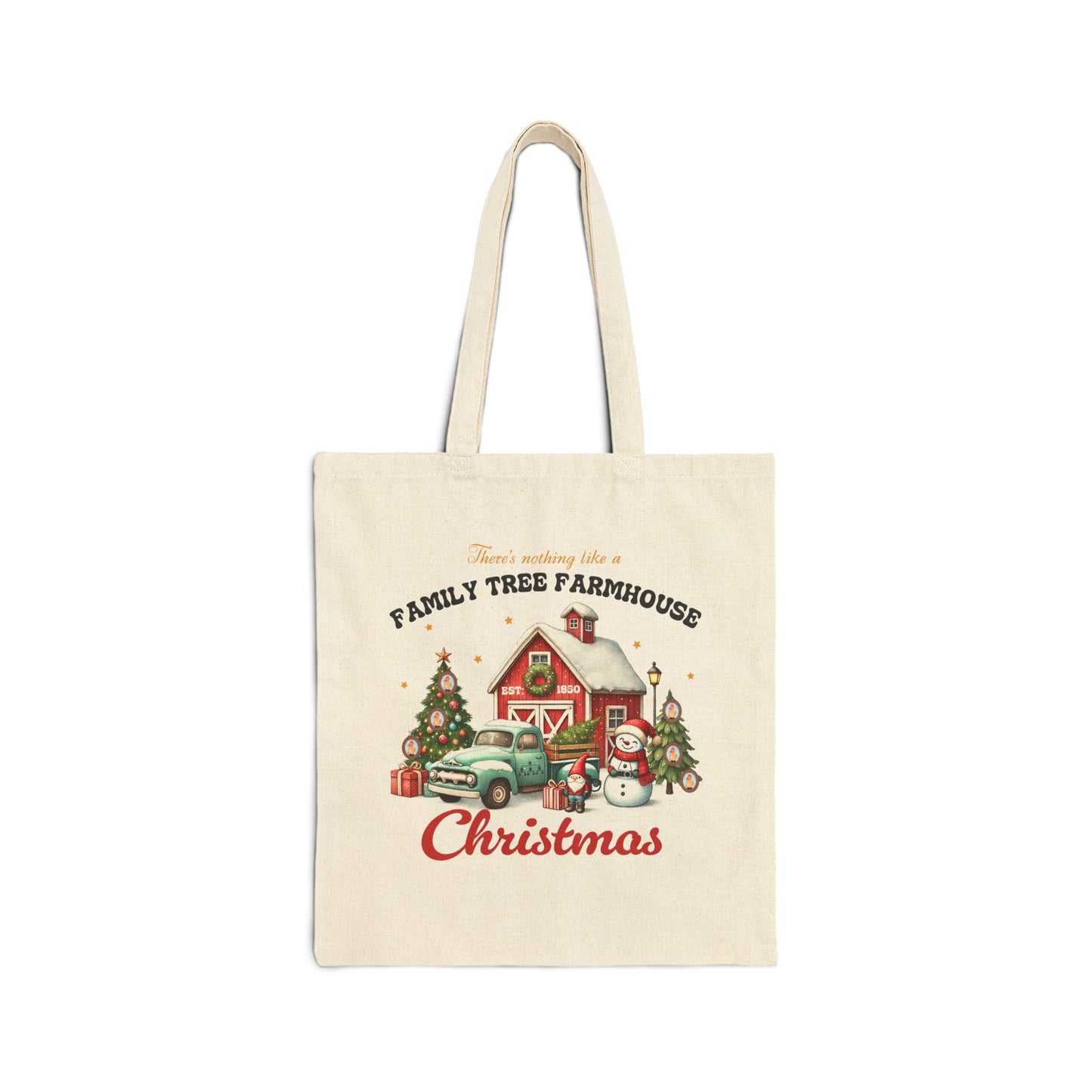 Family Tree Farmhouse Christmas Tote