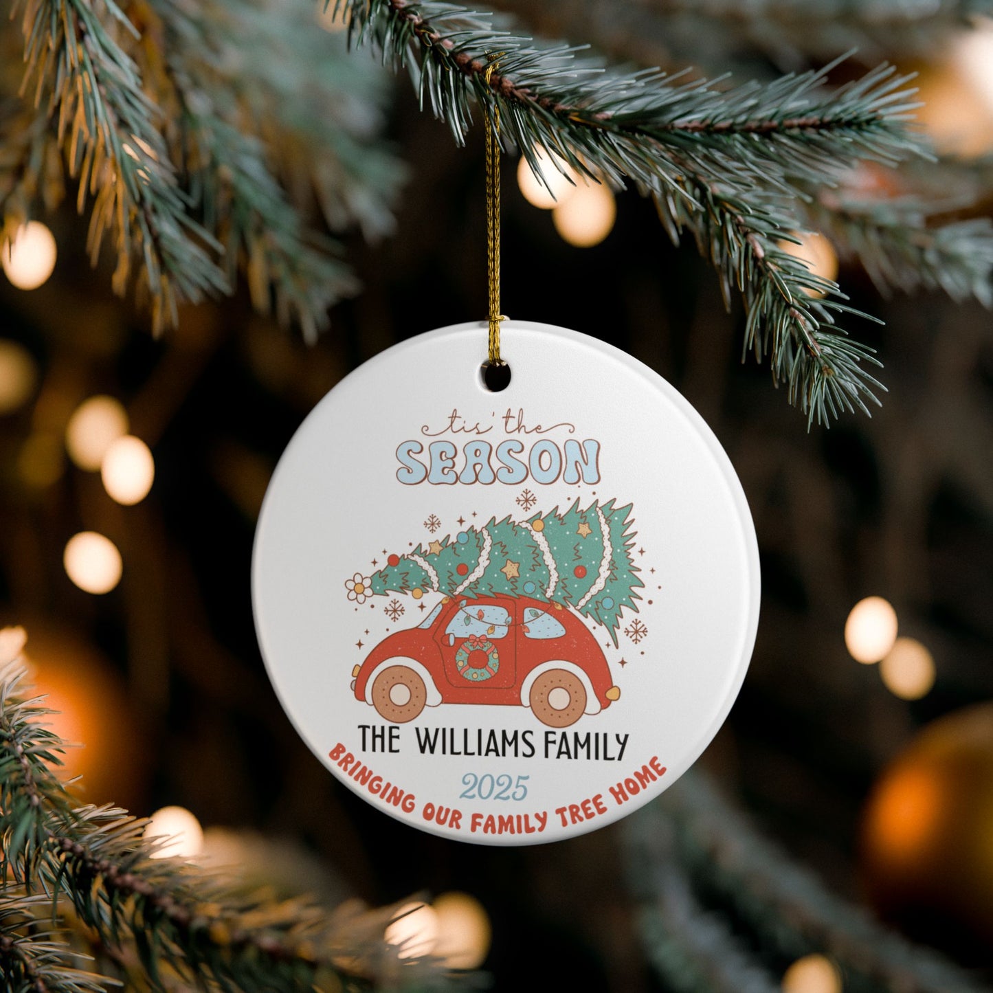 Personalized Family Tree Christmas Ornament