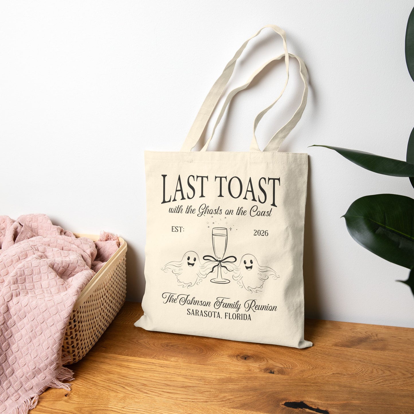 Last Toast With The Ghosts Custom Family Reunion Tote Bag
