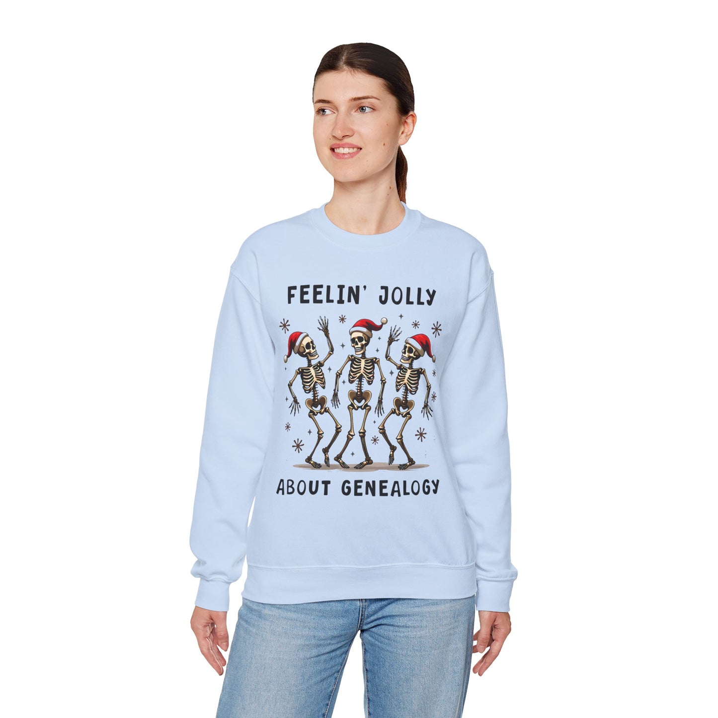 Feelinā Jolly About Genealogy Christmas Sweatshirt