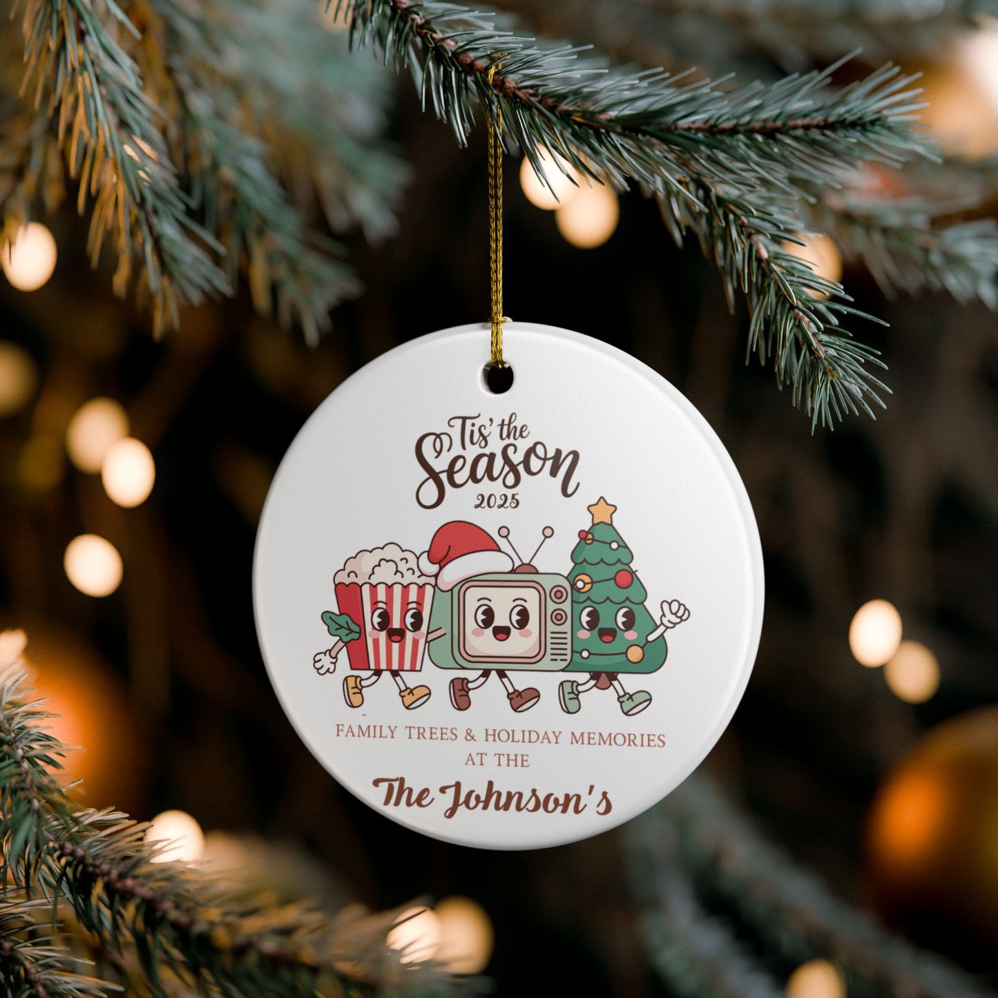 Custom Retro Christmas Ornament