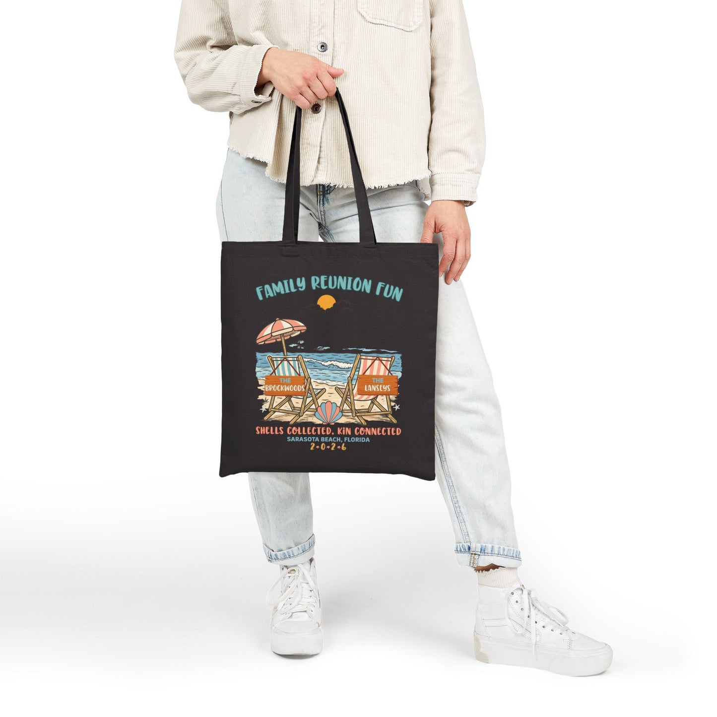 Personalized Family Reunion Beach Tote Bag