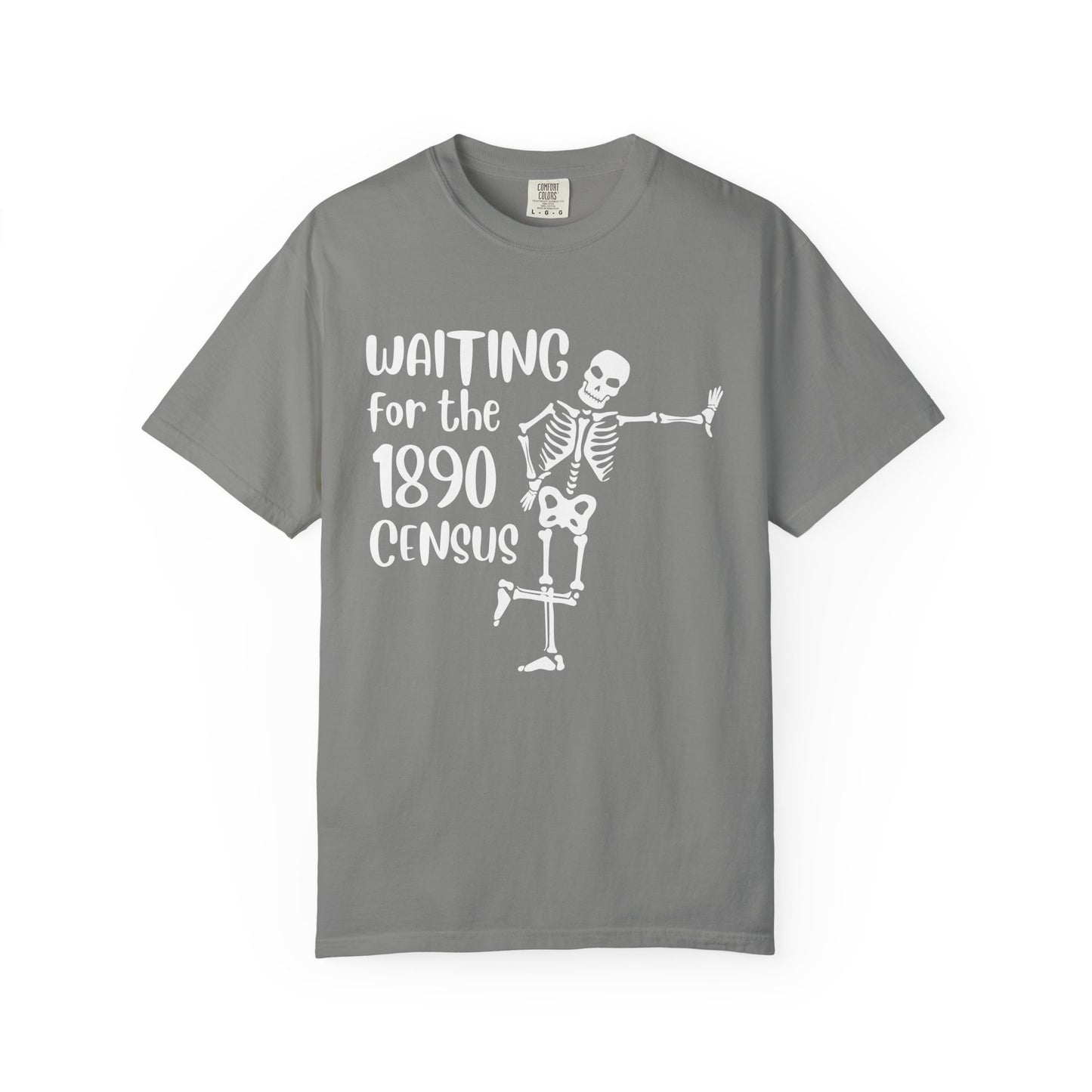 Waiting for the 1890 Census Skeleton Genealogy Shirt