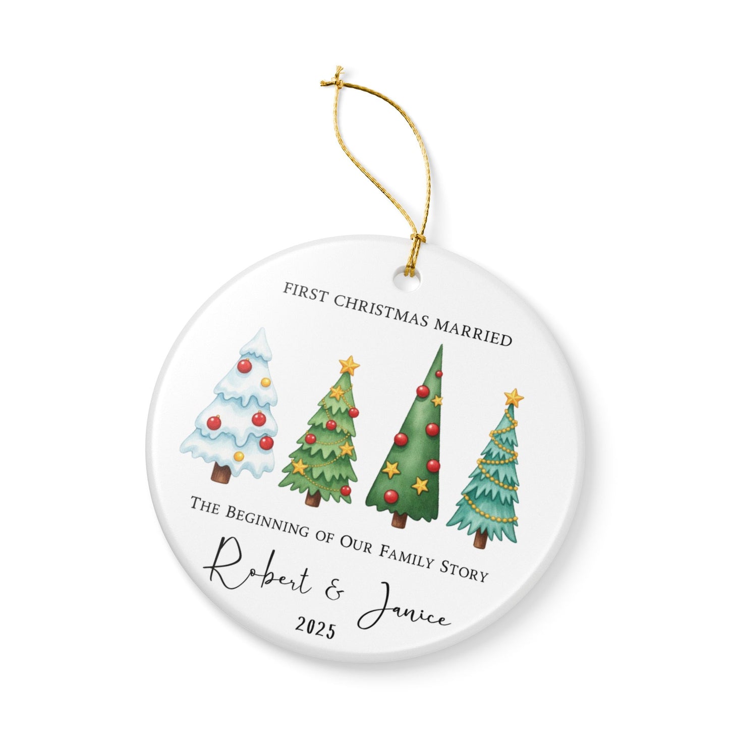 Personalized Family Christmas Tree Ornament