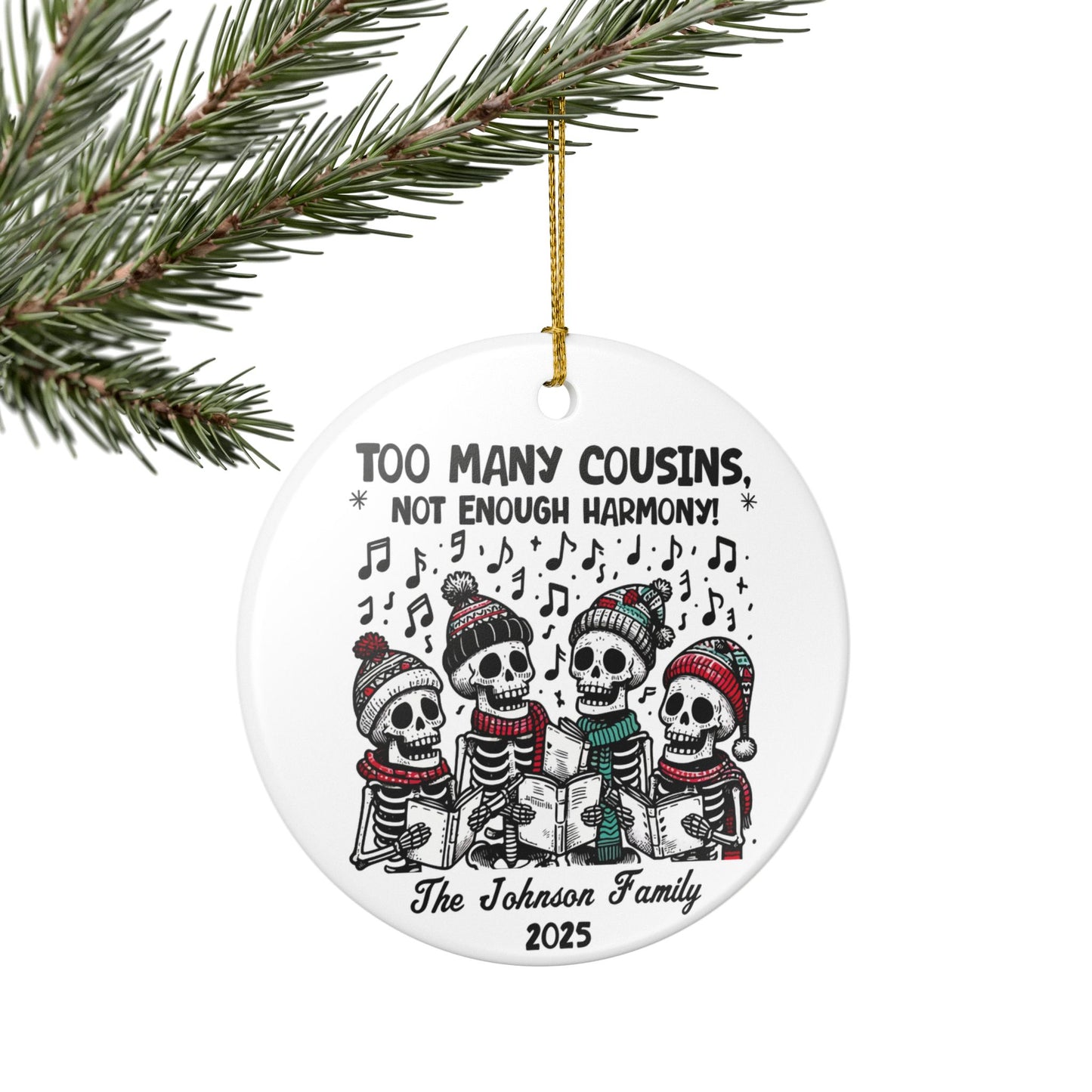 Personalized Skeleton Carolers Ornament