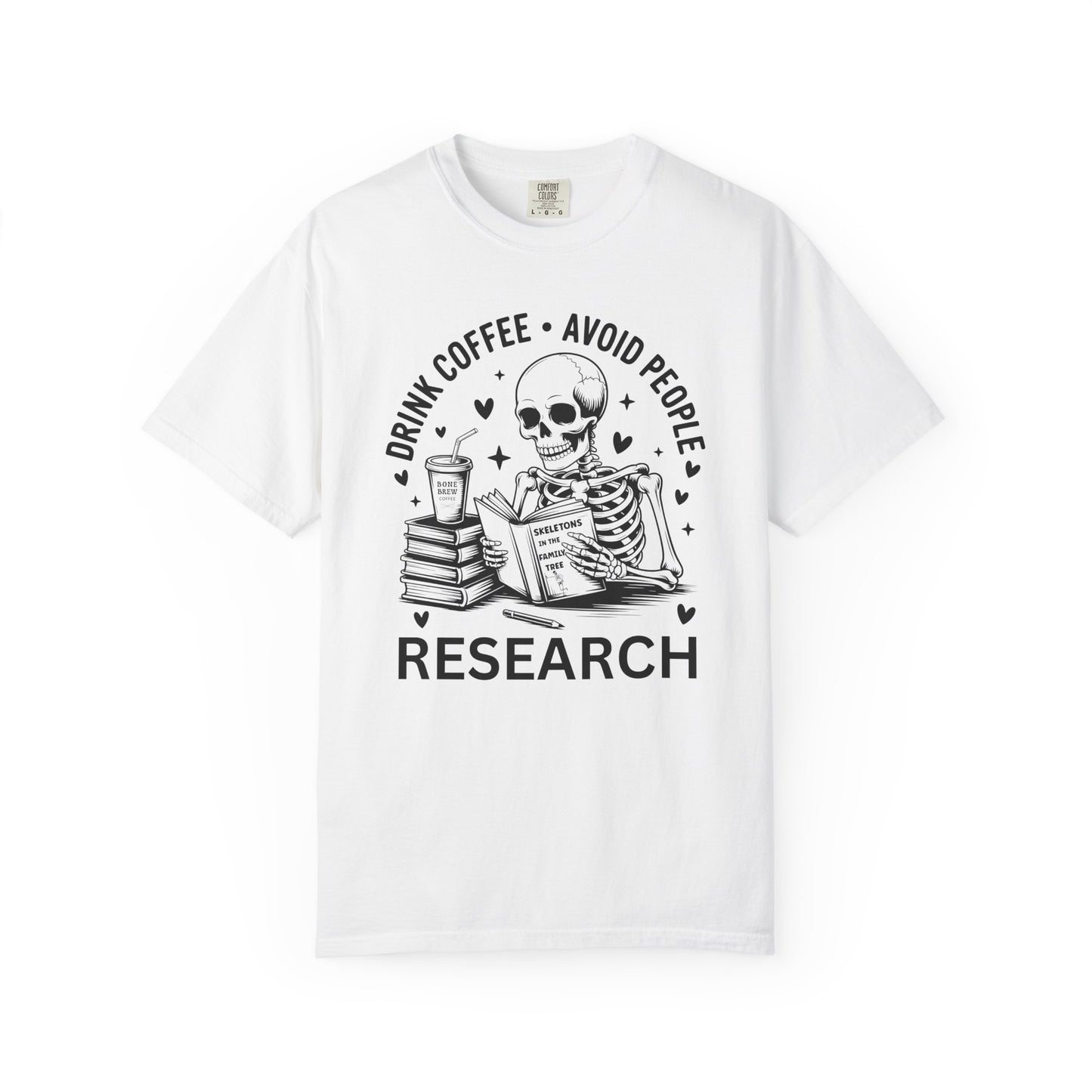 Bone Brew Coffee Research Halloween Genealogy T-Shirt