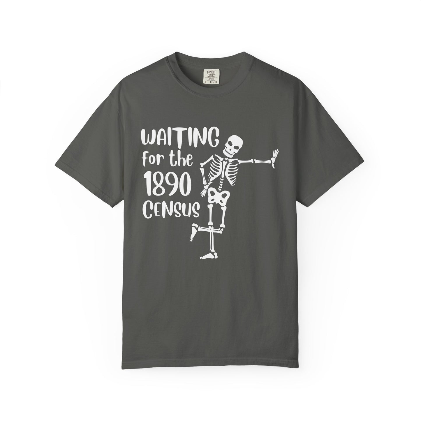 Waiting for the 1890 Census Skeleton Genealogy Shirt