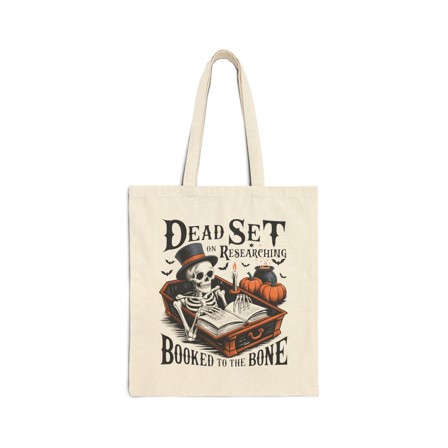 Dead Set on Researching Tote Bag