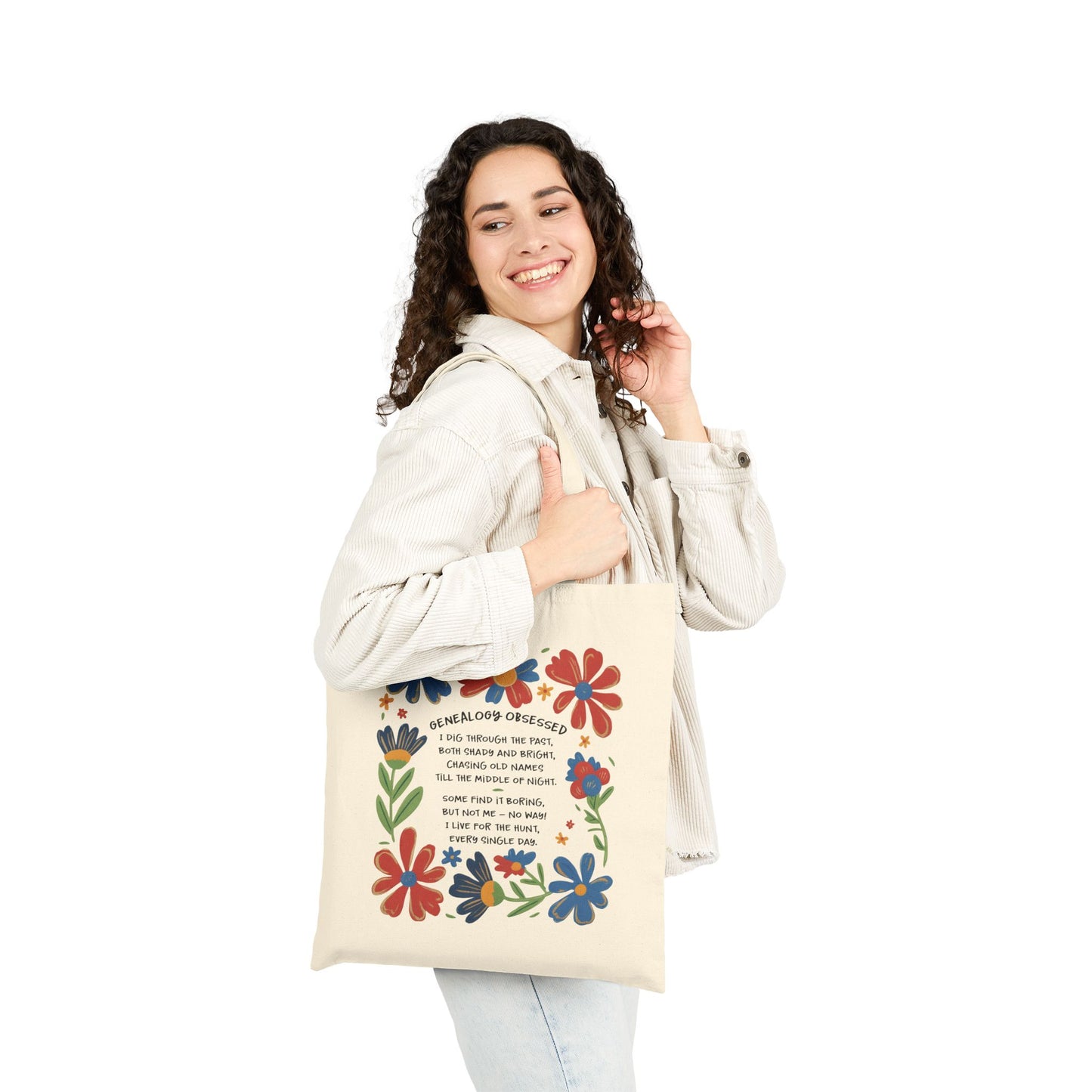 Genealogy Poem Tote Bag