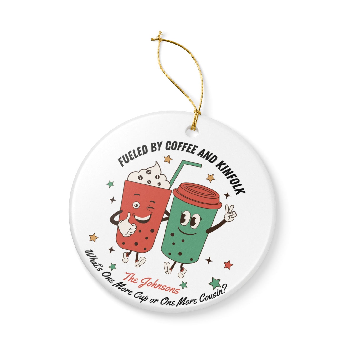 Personalized Coffee Ornament