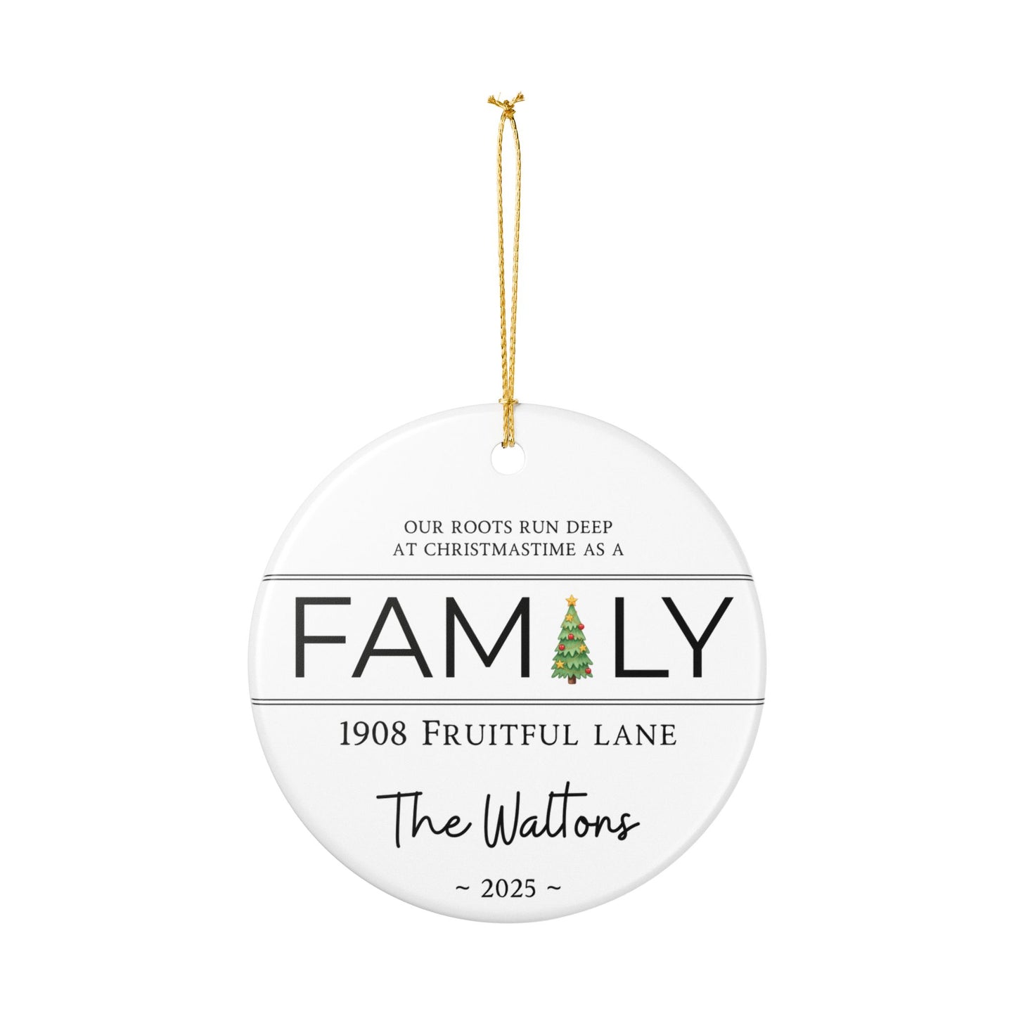 Personalized Our Roots Run Deep Christmas Ornament
