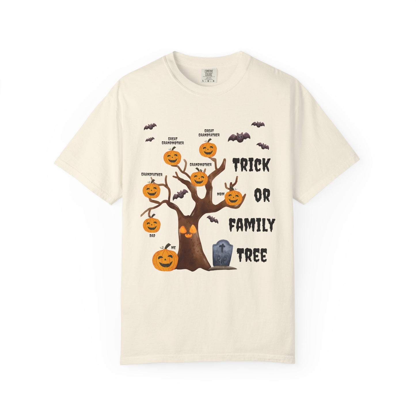 Trick or Family Tree Comfort Colors Genealogy T-Shirt Gift
