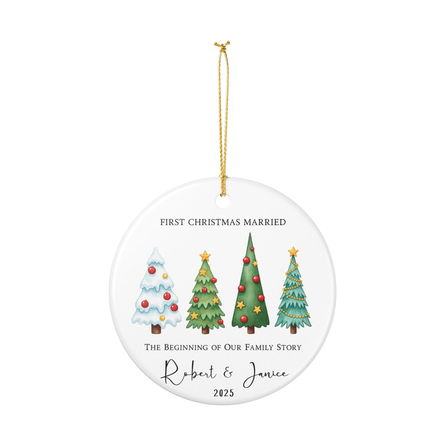 Personalized Family Christmas Tree Ornament