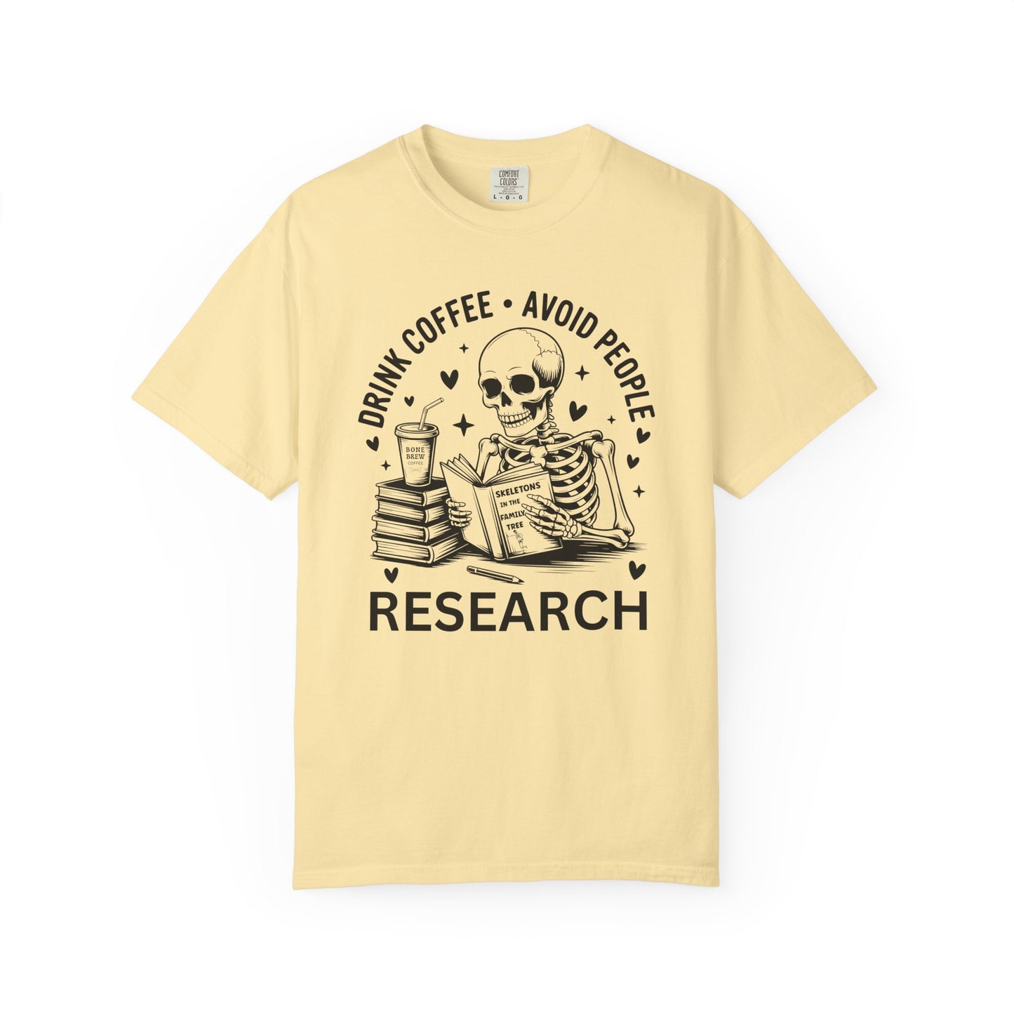 Bone Brew Coffee Research Halloween Genealogy T-Shirt