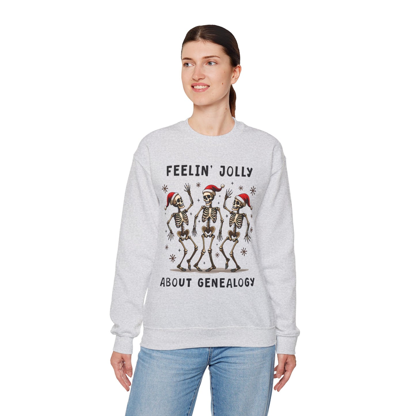 Feelinā Jolly About Genealogy Christmas Sweatshirt
