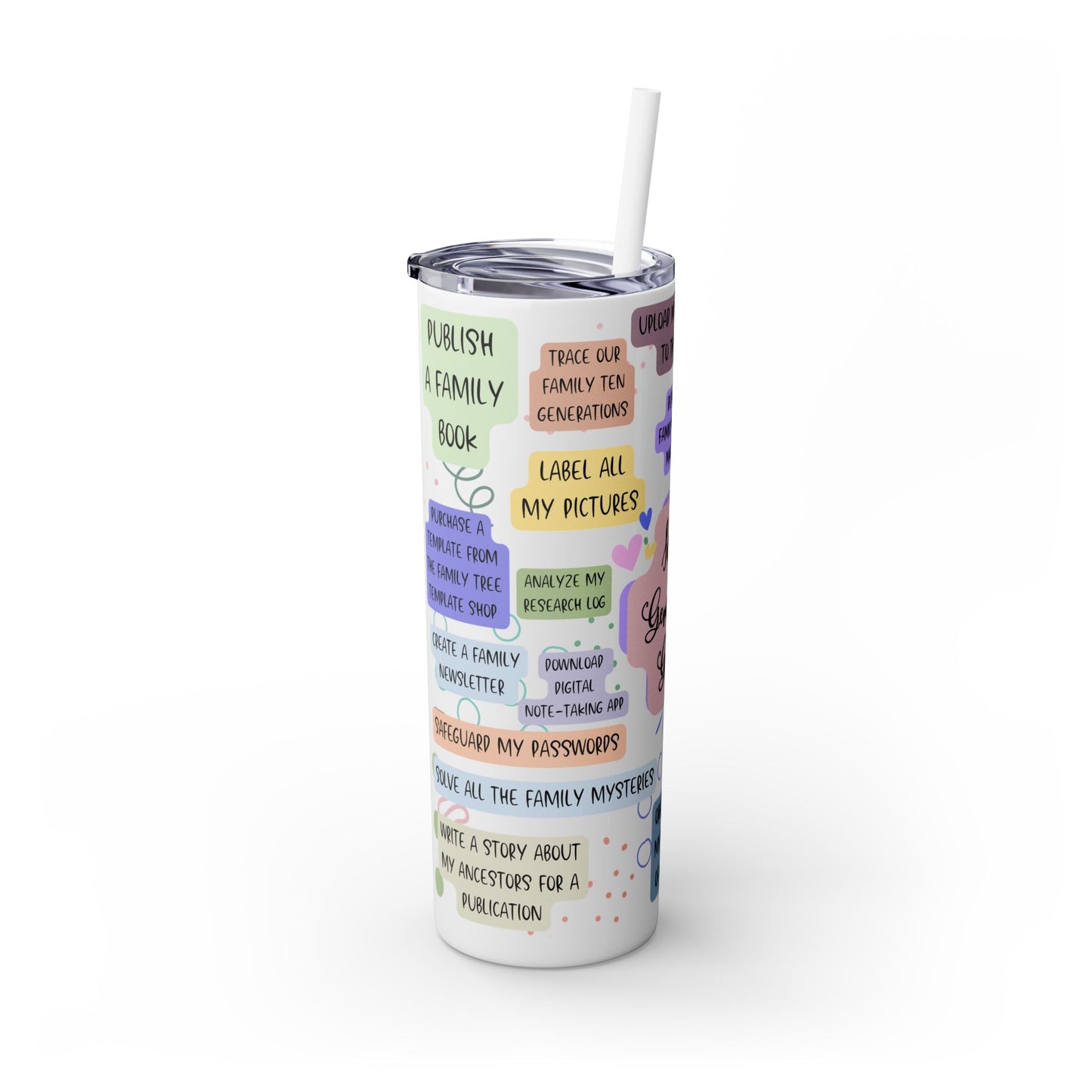 Genealogy Water Tumbler for Conferences