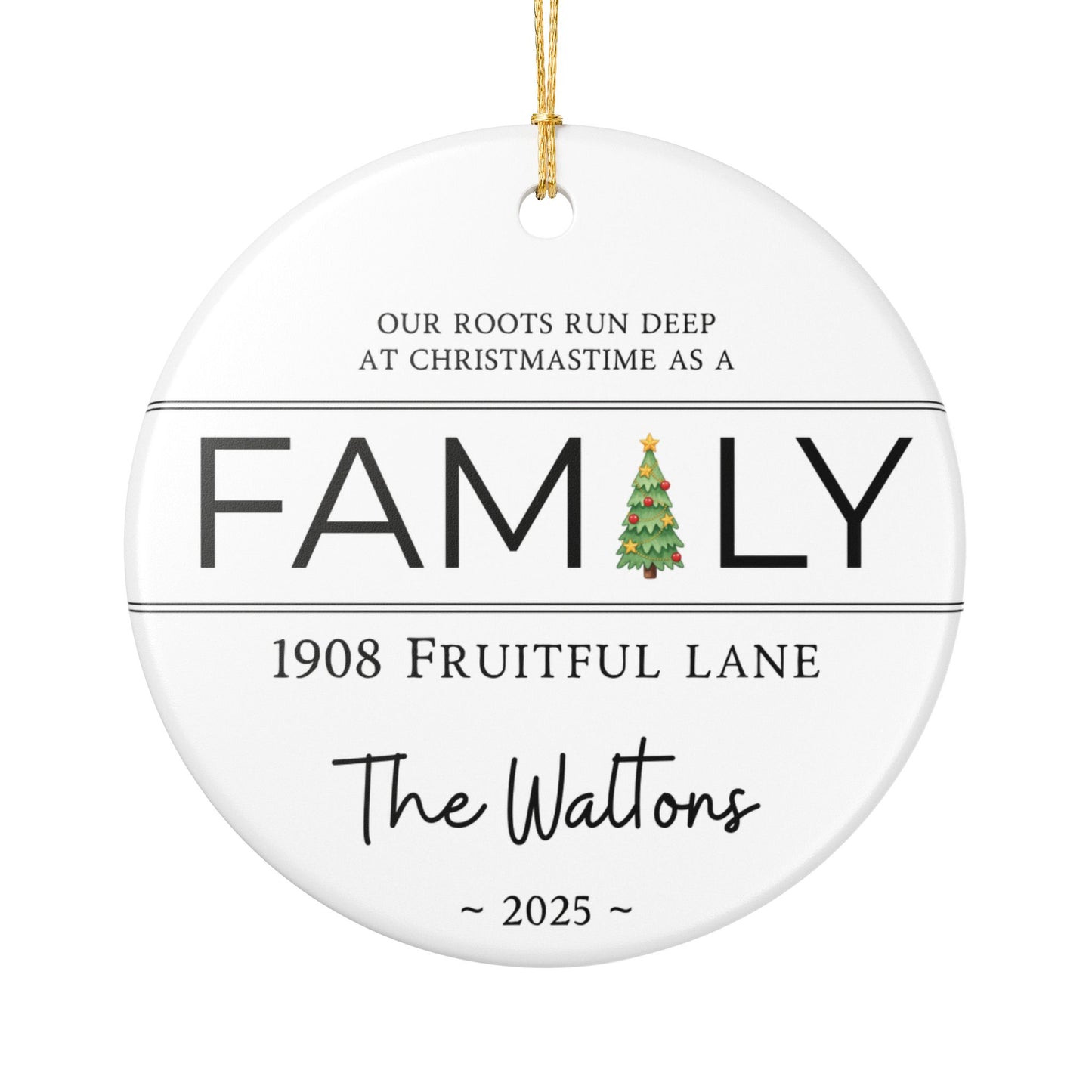 Personalized Our Roots Run Deep Christmas Ornament