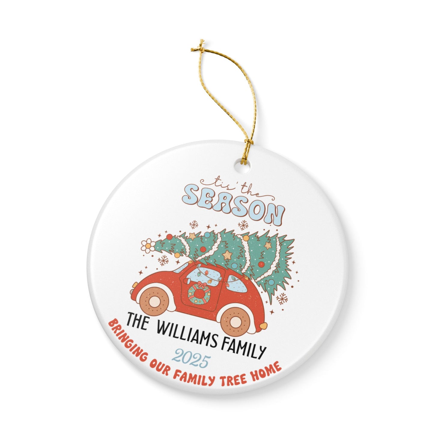 Personalized Family Tree Christmas Ornament