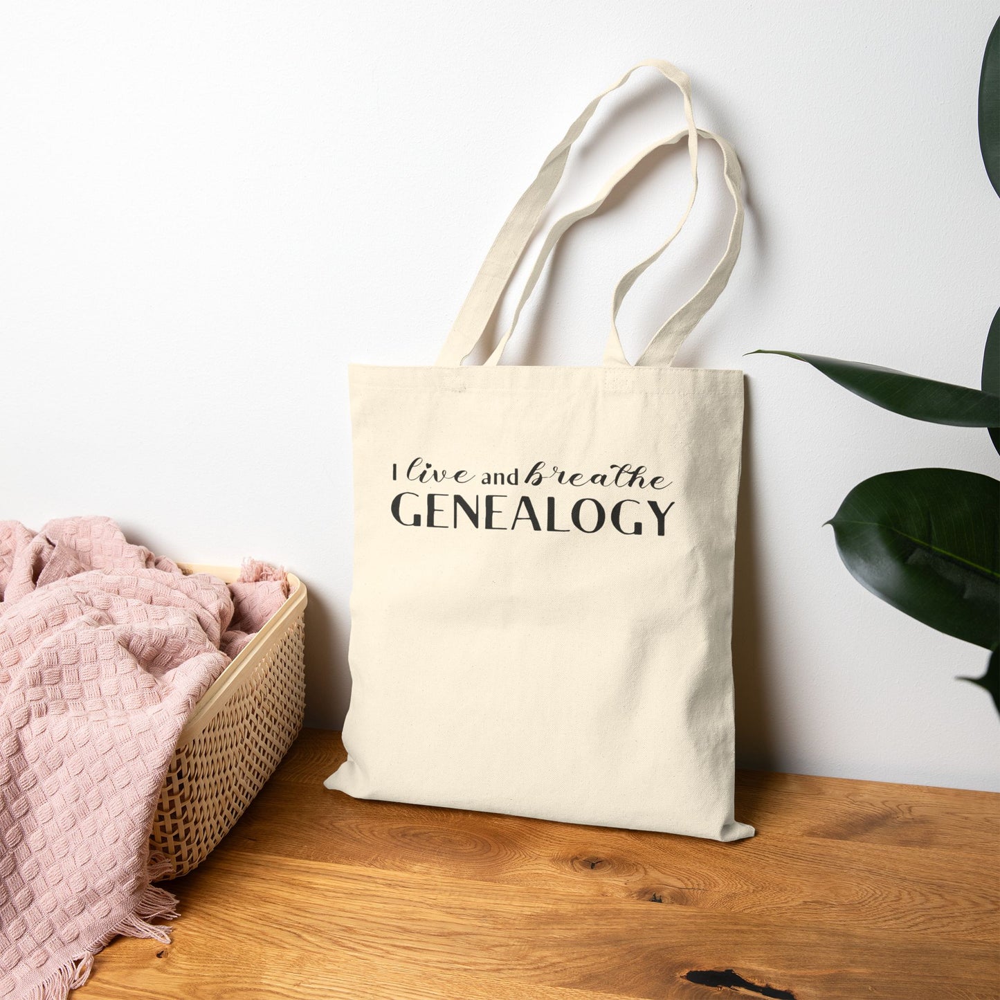 I Live and Breathe Genealogy Tote Bag