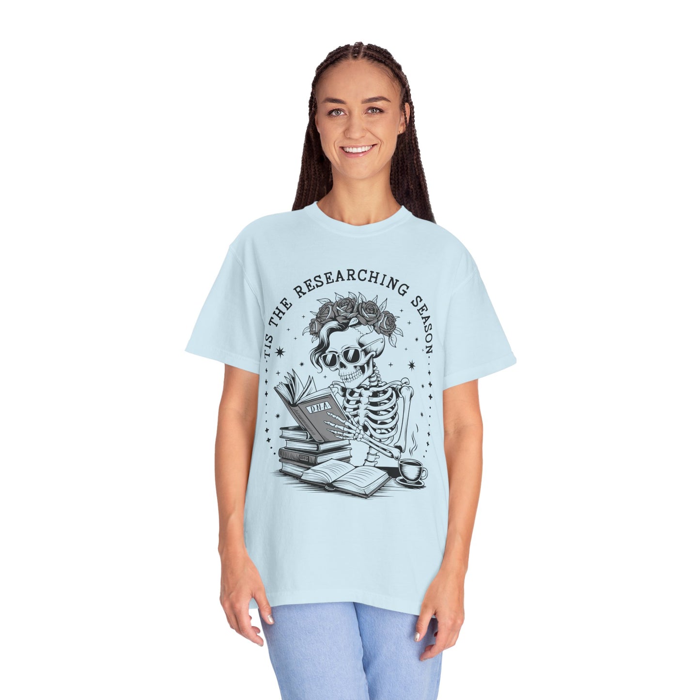 Tis the Researching Season Skeleton Shirt