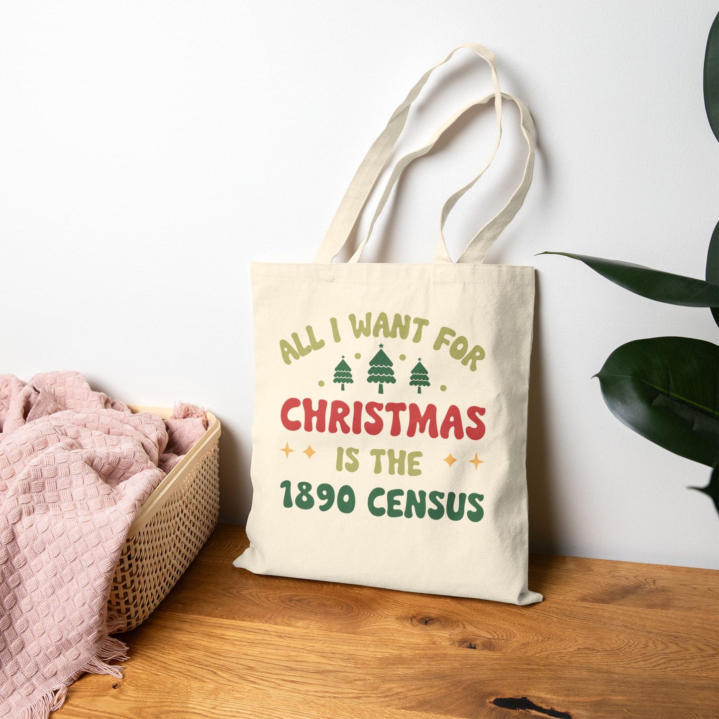 Christmas 1890 Census Tote Bag