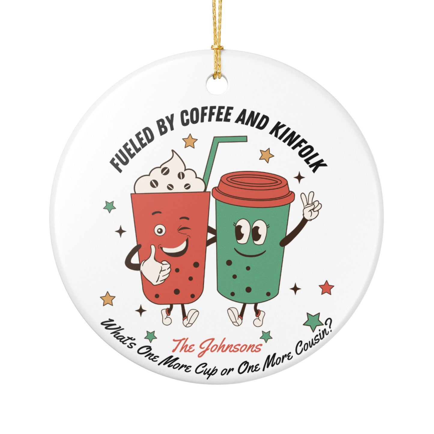 Personalized Coffee Ornament