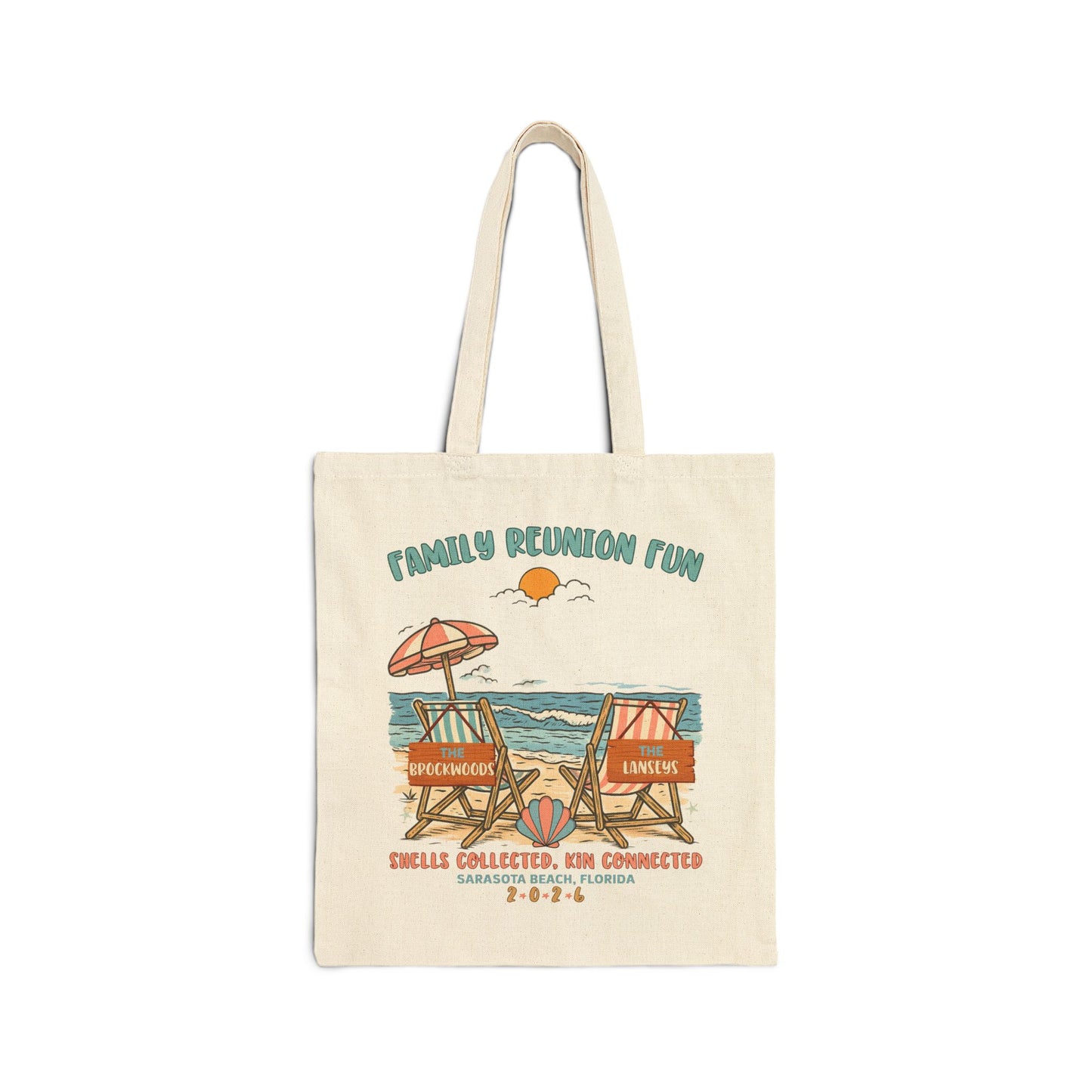 Personalized Family Reunion Beach Tote Bag