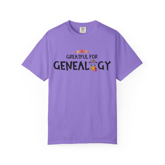 Grateful for Genealogy Thanksgiving Tshirt Gift