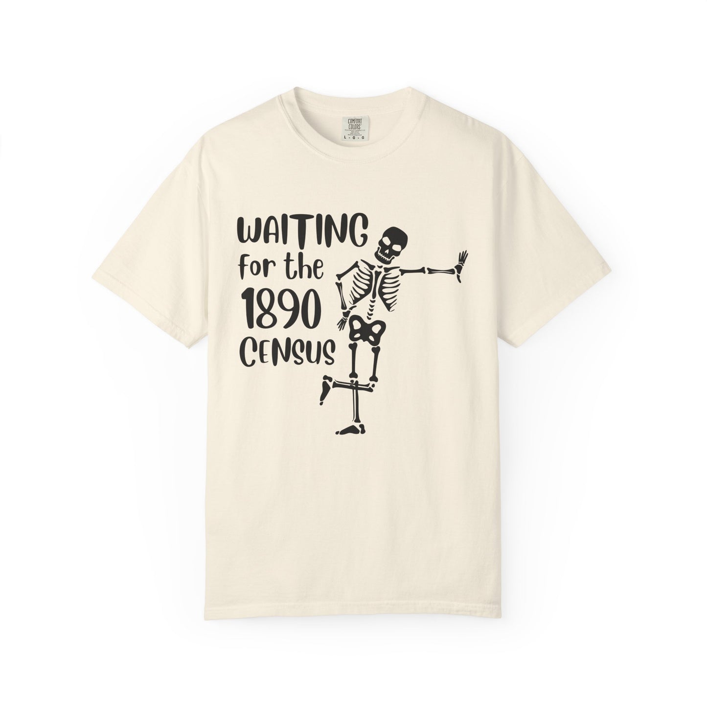 Waiting for the 1890 Census Skeleton Genealogy Shirt